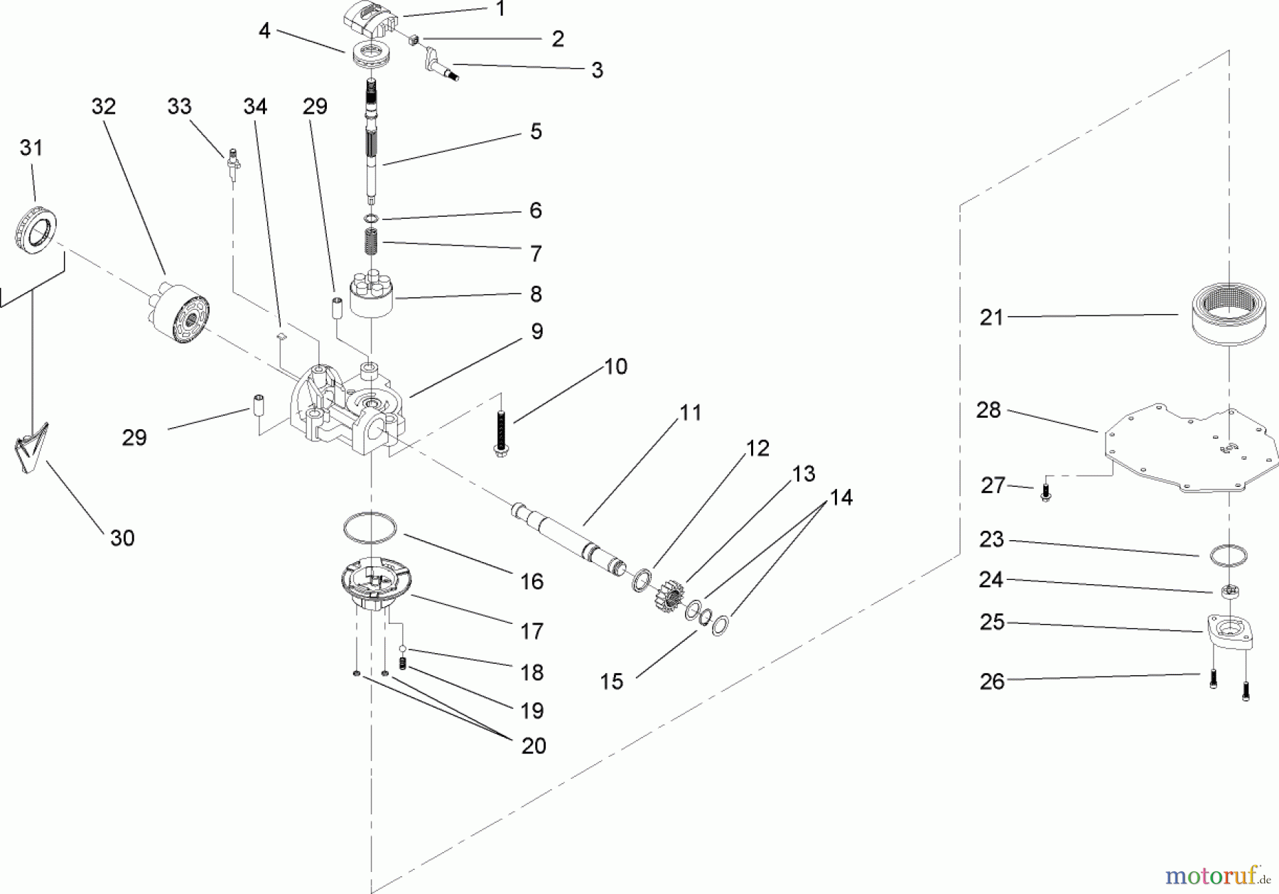  Toro Neu Mowers, Lawn & Garden Tractor Seite 1 72200 (410) - Toro 410 Garden Tractor, 2005 (250000001-250999999) CYLINDER BLOCK ASSEMBLY TRANSAXLE ASSEMBLY NO. 104-4310