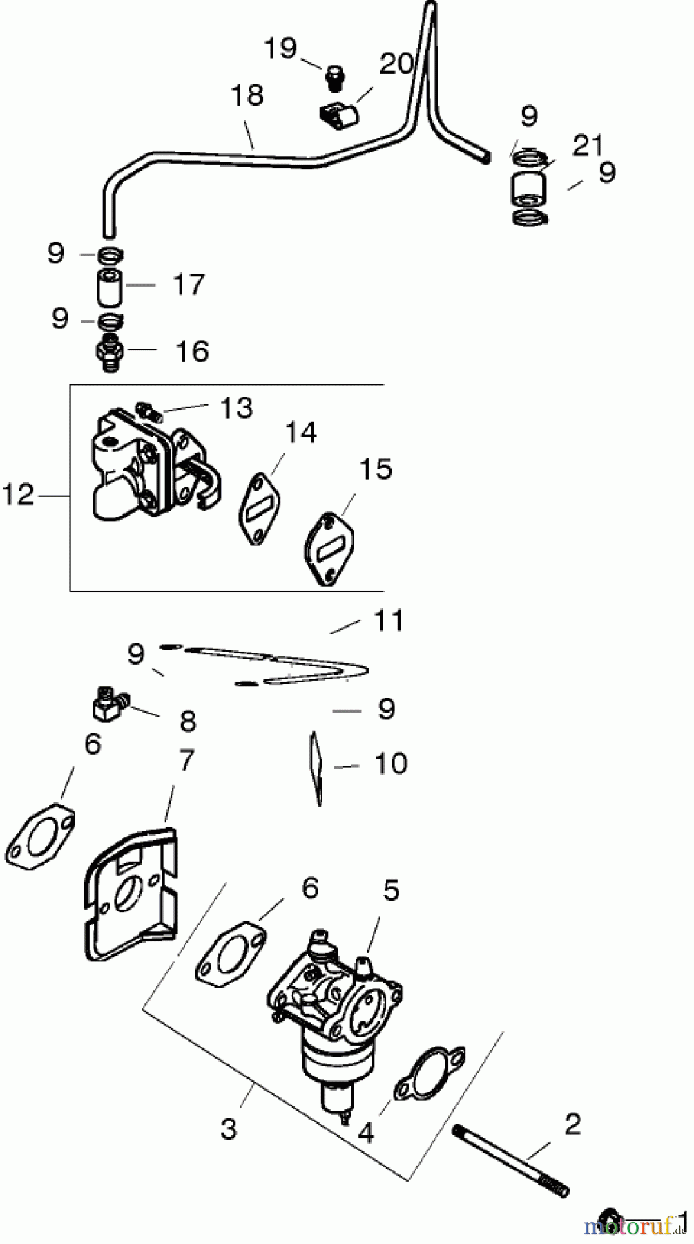  Toro Neu Mowers, Lawn & Garden Tractor Seite 1 72200 (410) - Toro 410 Garden Tractor, 2005 (250000001-250999999) FUEL SYSTEM ASEMBLY KOHLER CV460S-26518