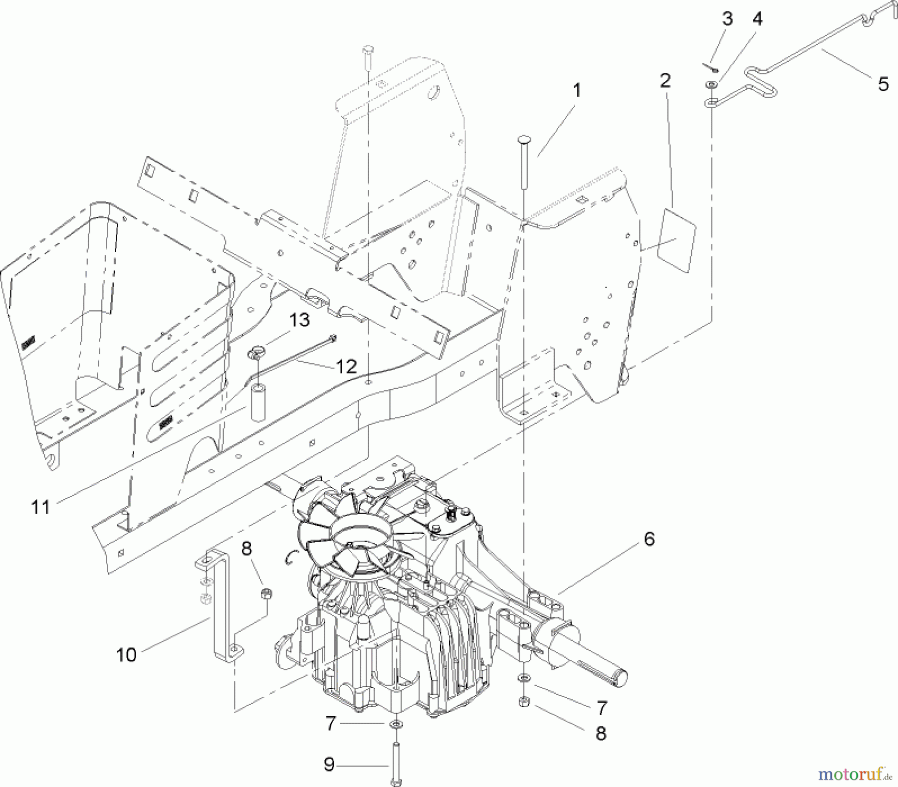  Toro Neu Mowers, Lawn & Garden Tractor Seite 1 72200 (416XT) - Toro 416XT Garden Tractor, 2004 (240000001-240999999) HYDRO TRANSAXLE ASSEMBLY