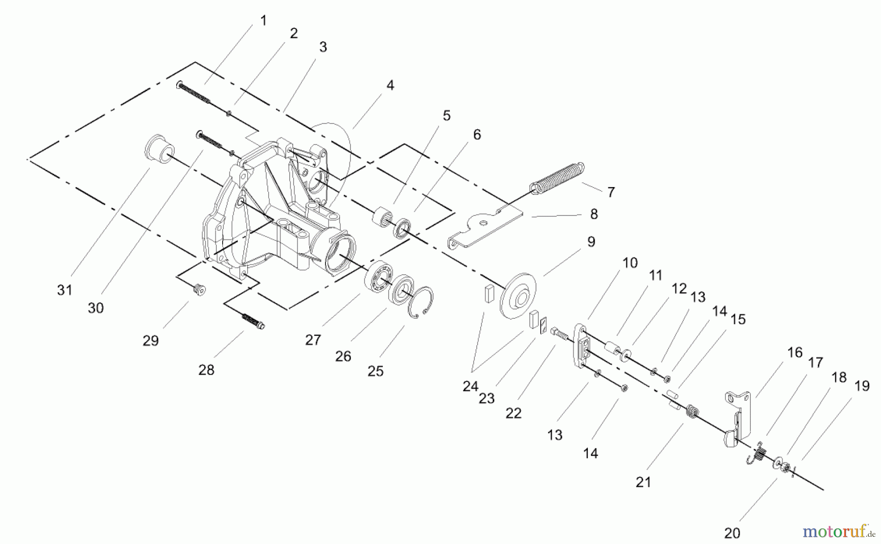  Toro Neu Mowers, Lawn & Garden Tractor Seite 1 72201 (417XT) - Toro 417XT Garden Tractor, 2003 (230000001-230999999) BRAKE ASSEMBLY TRANSAXLE ASSEMBLY NO. 104-4310