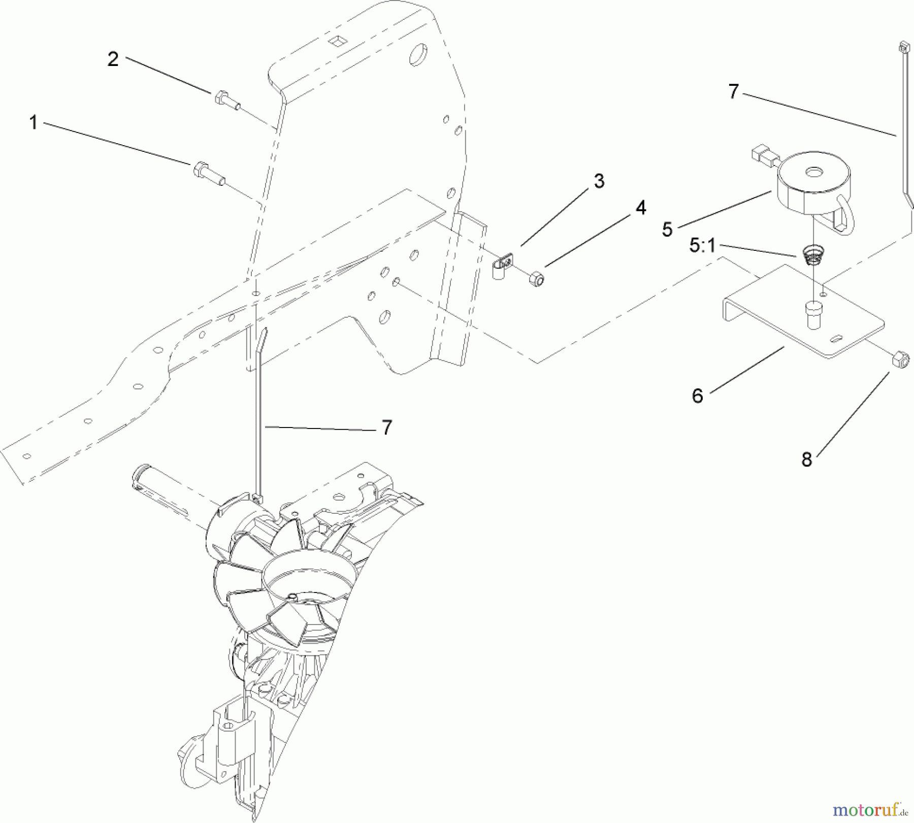  Toro Neu Mowers, Lawn & Garden Tractor Seite 1 72201 (420) - Toro 420 Garden Tractor, 2005 (250000001-250999999) CRUISE CONTROL ASSEMBLY