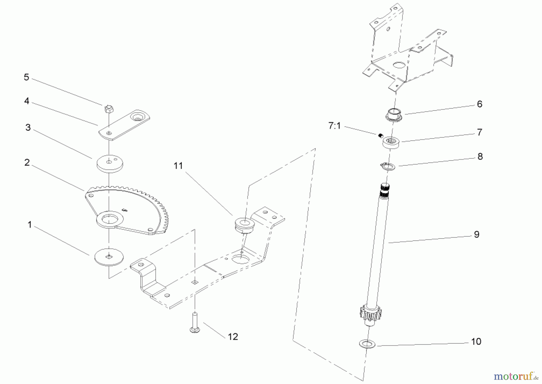  Toro Neu Mowers, Lawn & Garden Tractor Seite 1 72202 (430) - Toro 430 Garden Tractor, 2005 (250000001-250999999) LOWER STEERING WHEEL AND TILT ASSEMBLY