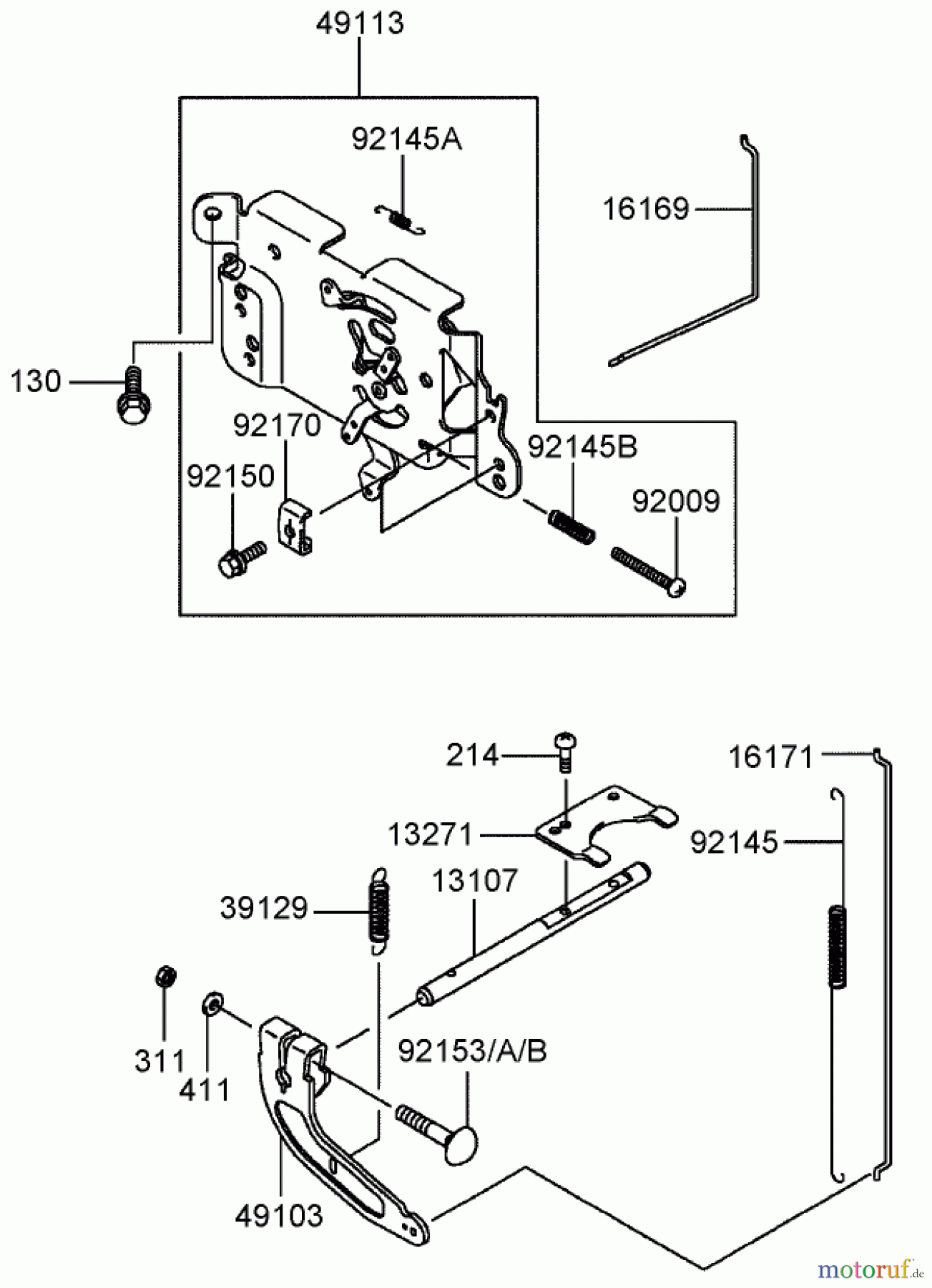  Toro Neu Mowers, Lawn & Garden Tractor Seite 1 72211 (417XT) - Toro 417XT Garden Tractor, 2004 (240000001-240999999) CONTROL EQUIPMENT ASSEMBLY KAWASAKI FH541V-BS04