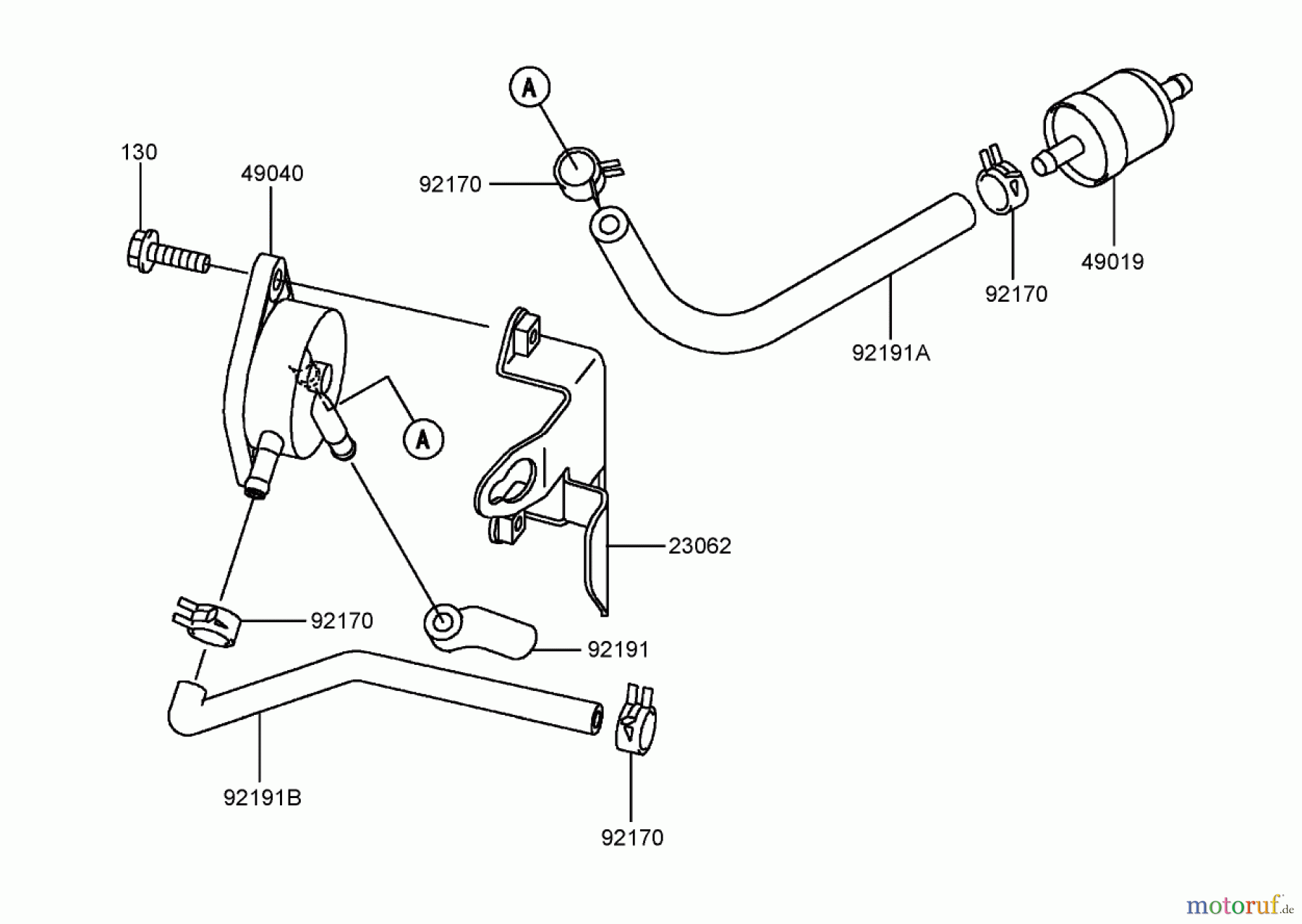  Toro Neu Mowers, Lawn & Garden Tractor Seite 1 72211 (420) - Toro 420 Garden Tractor, 2006 (260000001-260999999) FUEL TANK AND VALVE ASSEMBLY KAWASAKI FH541V-DS04