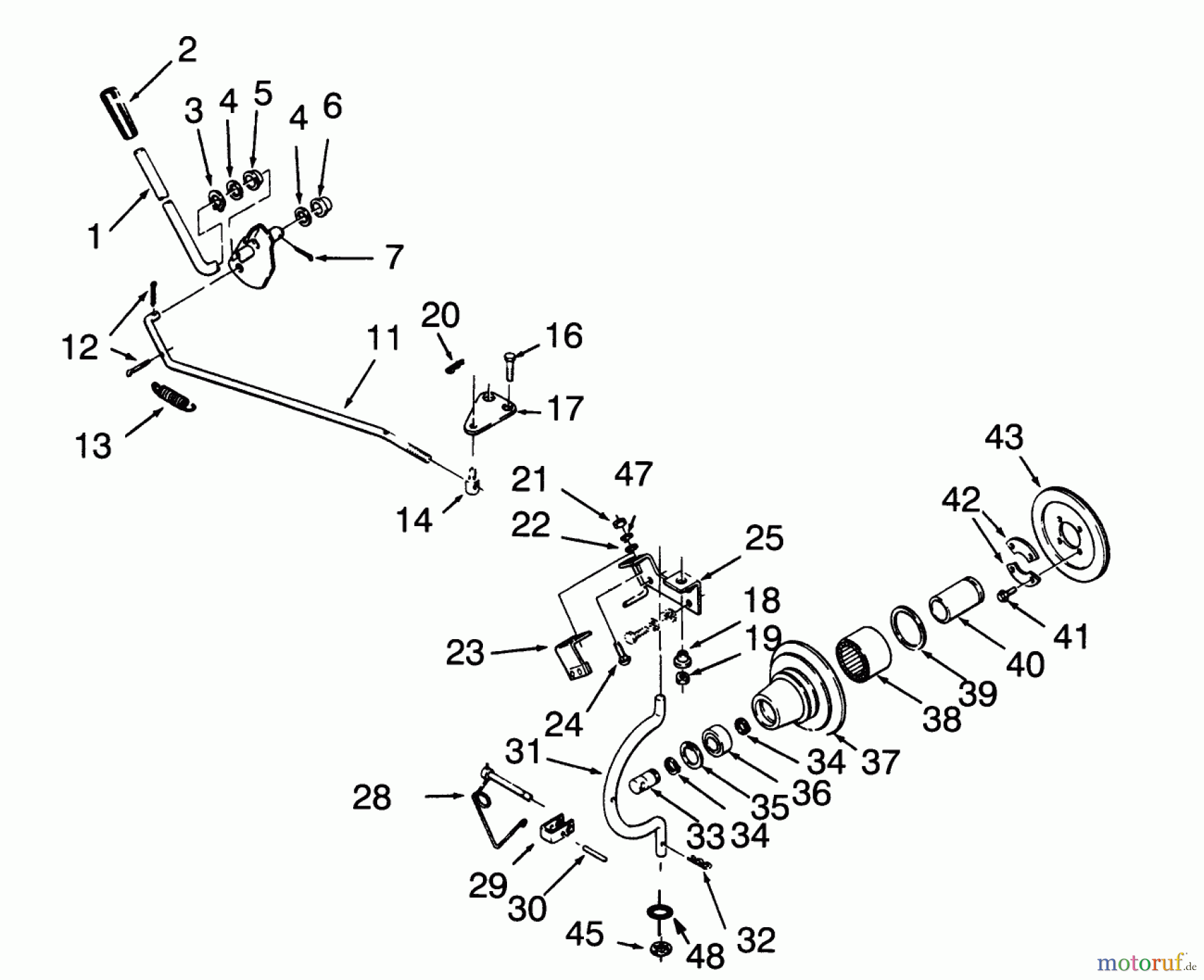  Toro Neu Mowers, Lawn & Garden Tractor Seite 1 73380 (312-8) - Toro 312-8 Garden Tractor, 1993 (3900001-3999999) PTO CLUTCH AND CONTROL