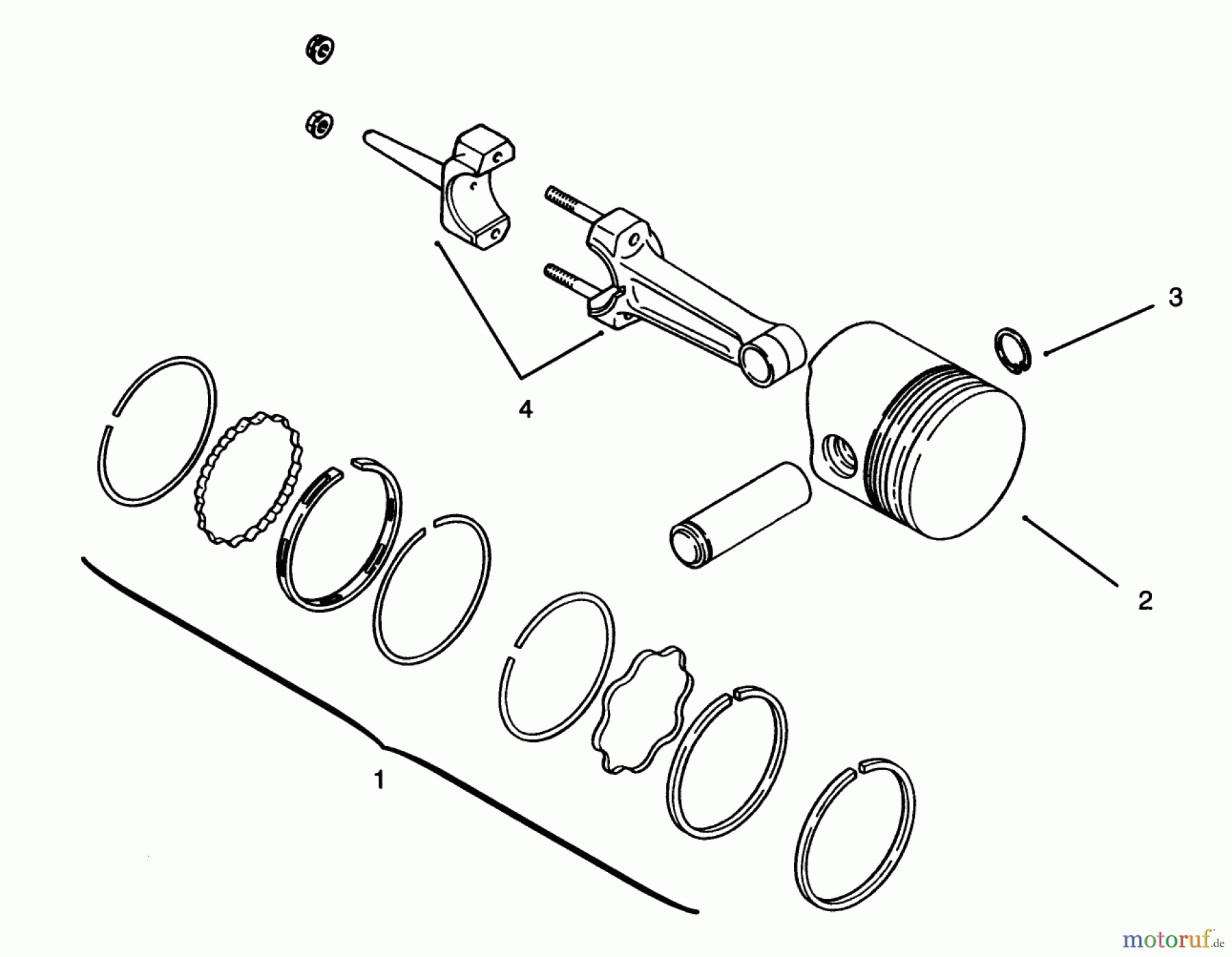  Toro Neu Mowers, Lawn & Garden Tractor Seite 1 73380 (312-8) - Toro 312-8 Garden Tractor, 1994 (4900001-4999999) PISTON AND RINGS