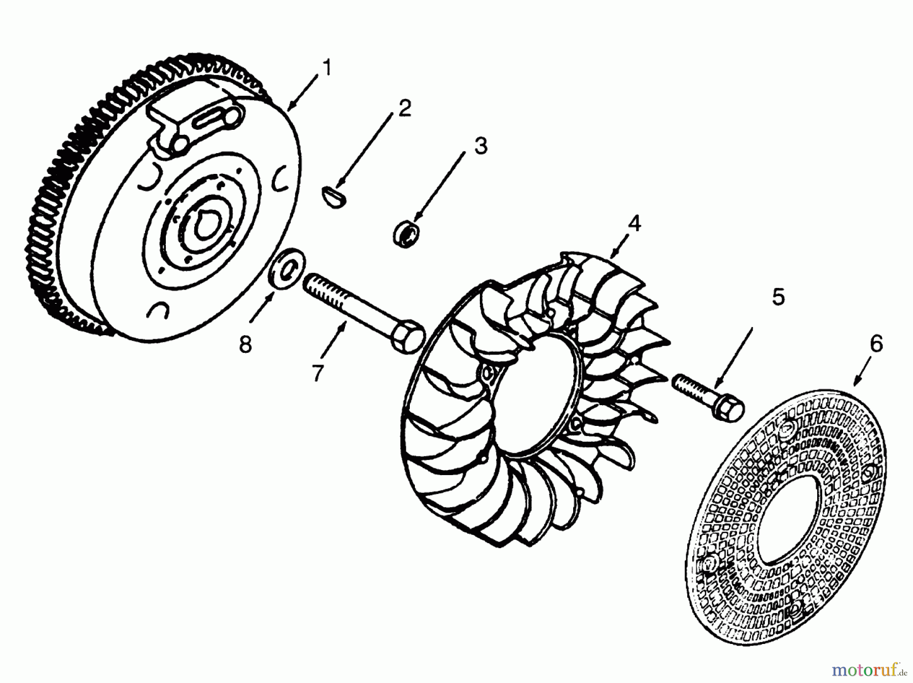  Toro Neu Mowers, Lawn & Garden Tractor Seite 1 73400 (314-8) - Toro 314-8 Garden Tractor, 1993 (3900001-3999999) FLYWHEEL