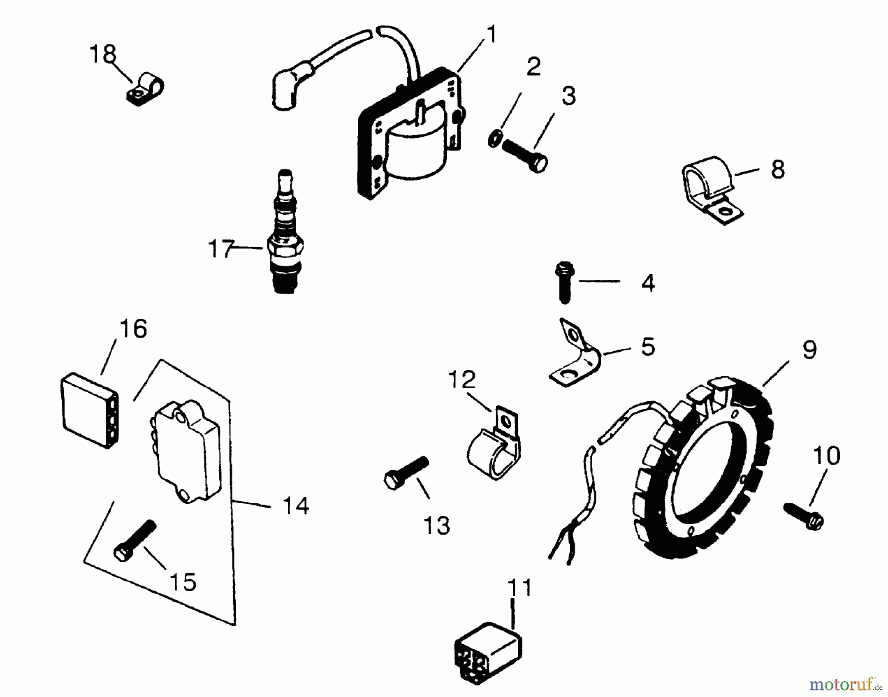  Toro Neu Mowers, Lawn & Garden Tractor Seite 1 73400 (314-8) - Toro 314-8 Garden Tractor, 1993 (3900001-3999999) IGNITION SYSTEM