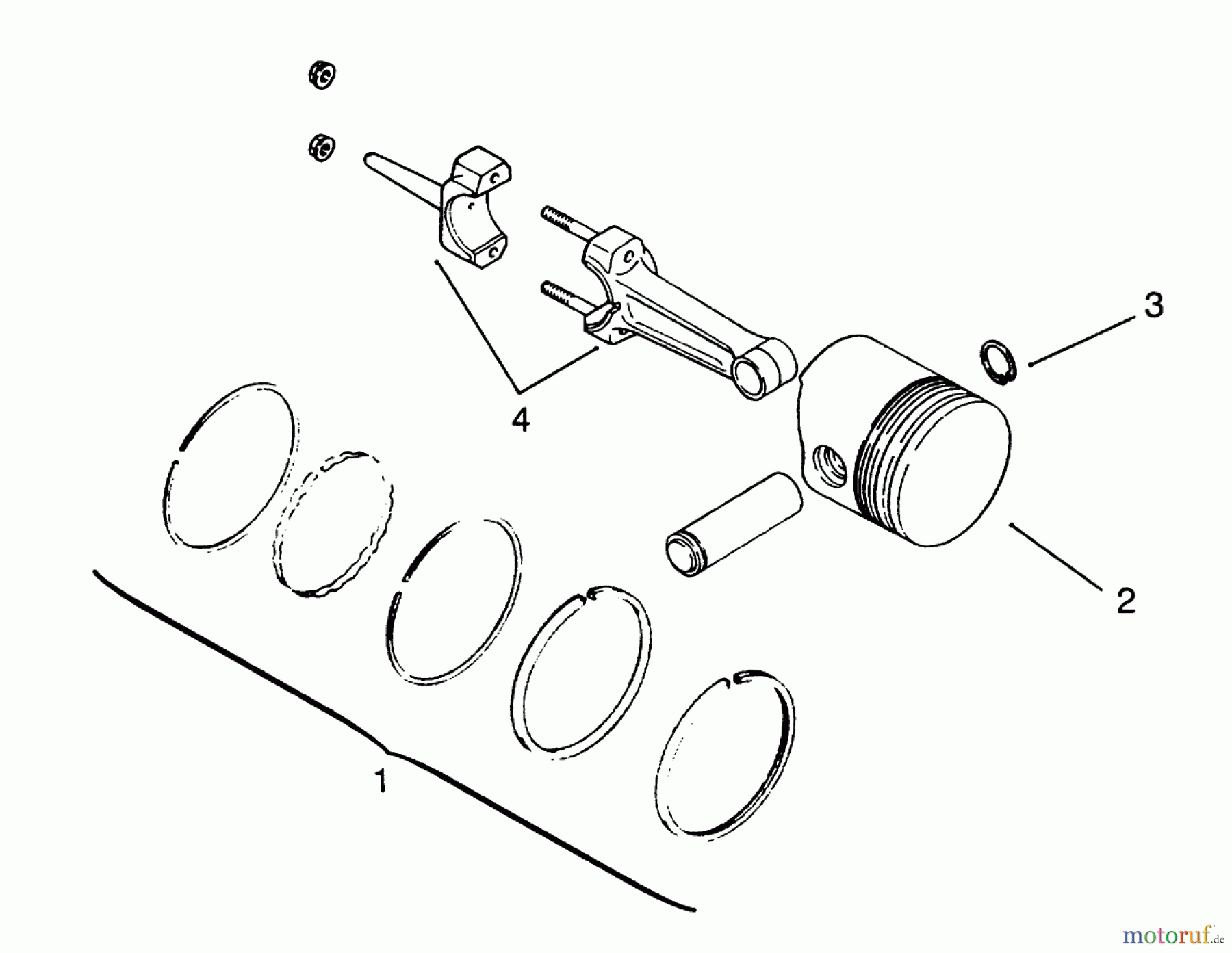  Toro Neu Mowers, Lawn & Garden Tractor Seite 1 73400 (314-8) - Toro 314-8 Garden Tractor, 1993 (3900001-3999999) PISTON AND RINGS