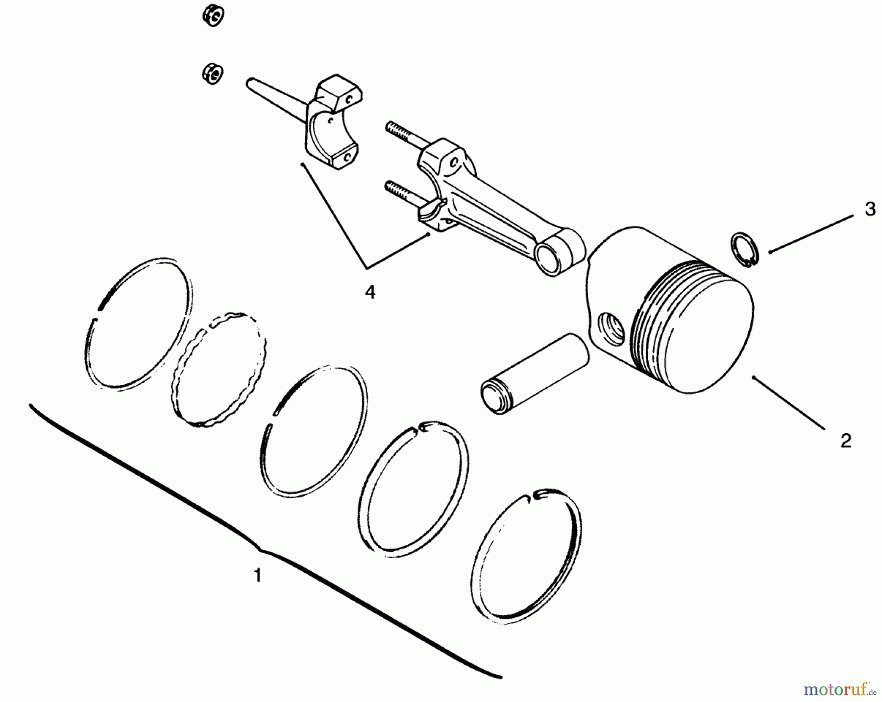  Toro Neu Mowers, Lawn & Garden Tractor Seite 1 73400 (314-8) - Toro 314-8 Garden Tractor, 1994 (4900001-4999999) PISTON AND RINGS