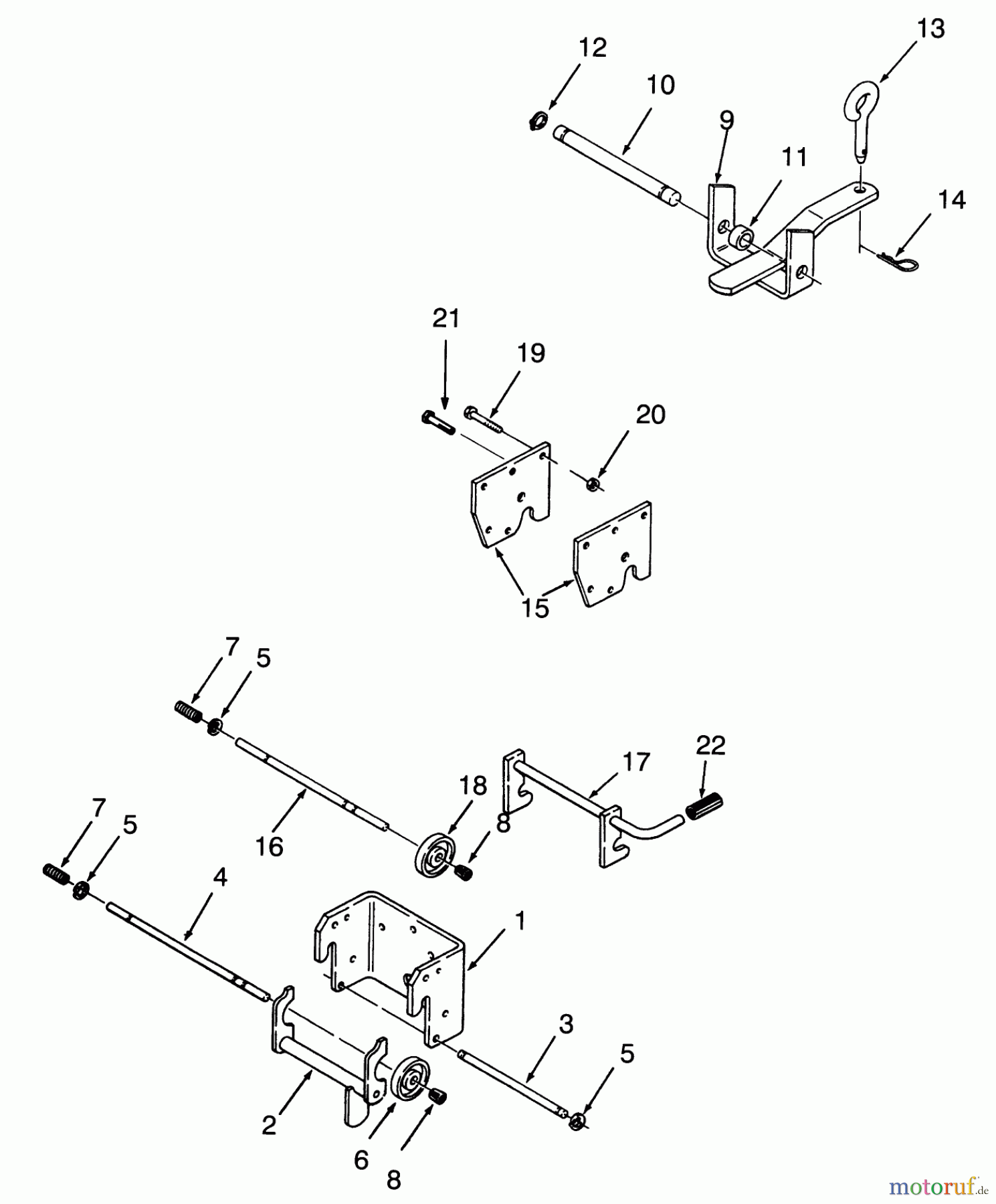  Toro Neu Mowers, Lawn & Garden Tractor Seite 1 73401 (314-H) - Toro 314-H Garden Tractor, 1993 (3900001-3999999) HITCHES