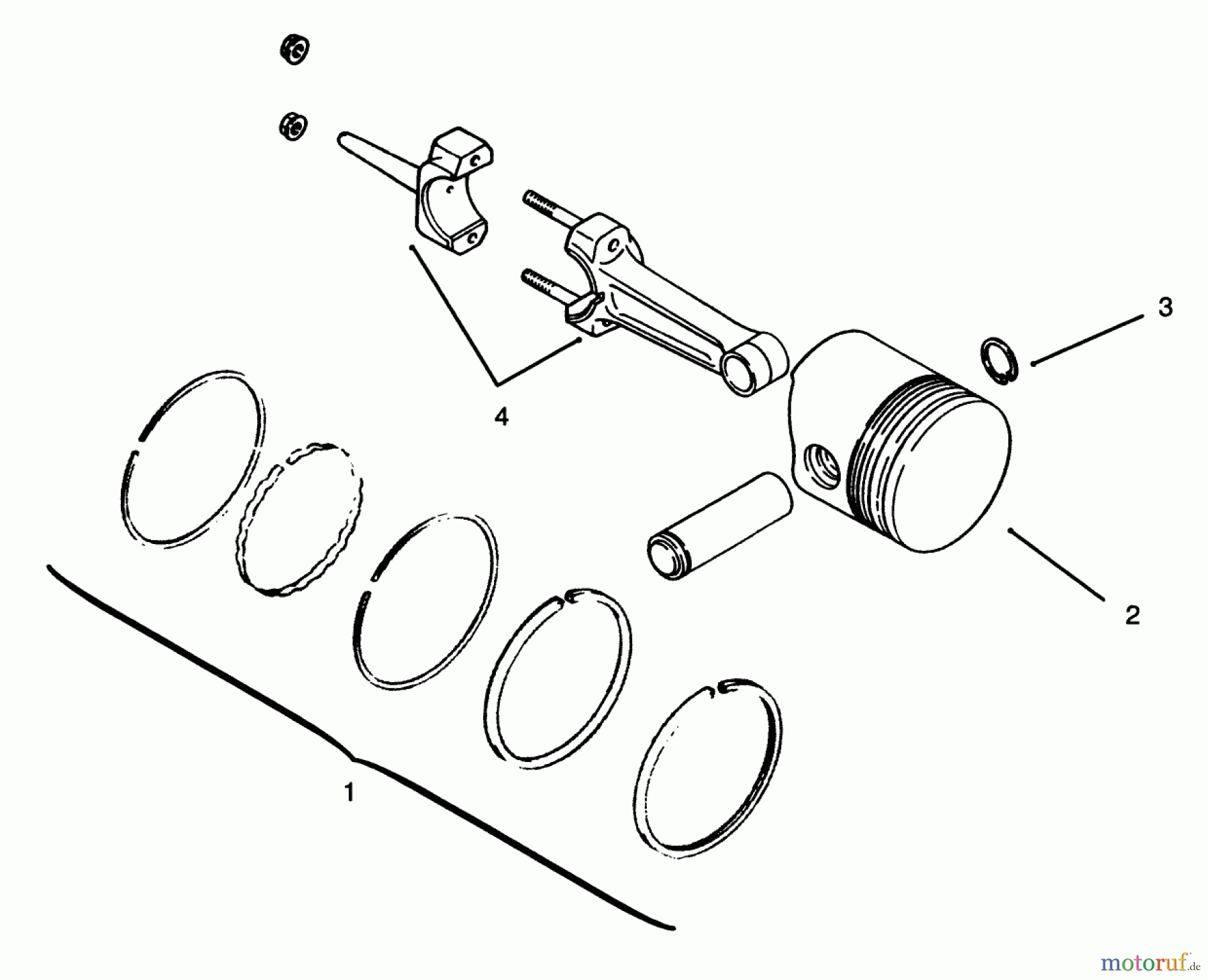  Toro Neu Mowers, Lawn & Garden Tractor Seite 1 73401 (314-H) - Toro 314-H Garden Tractor, 1995 (5901261-5999999) PISTON AND RINGS