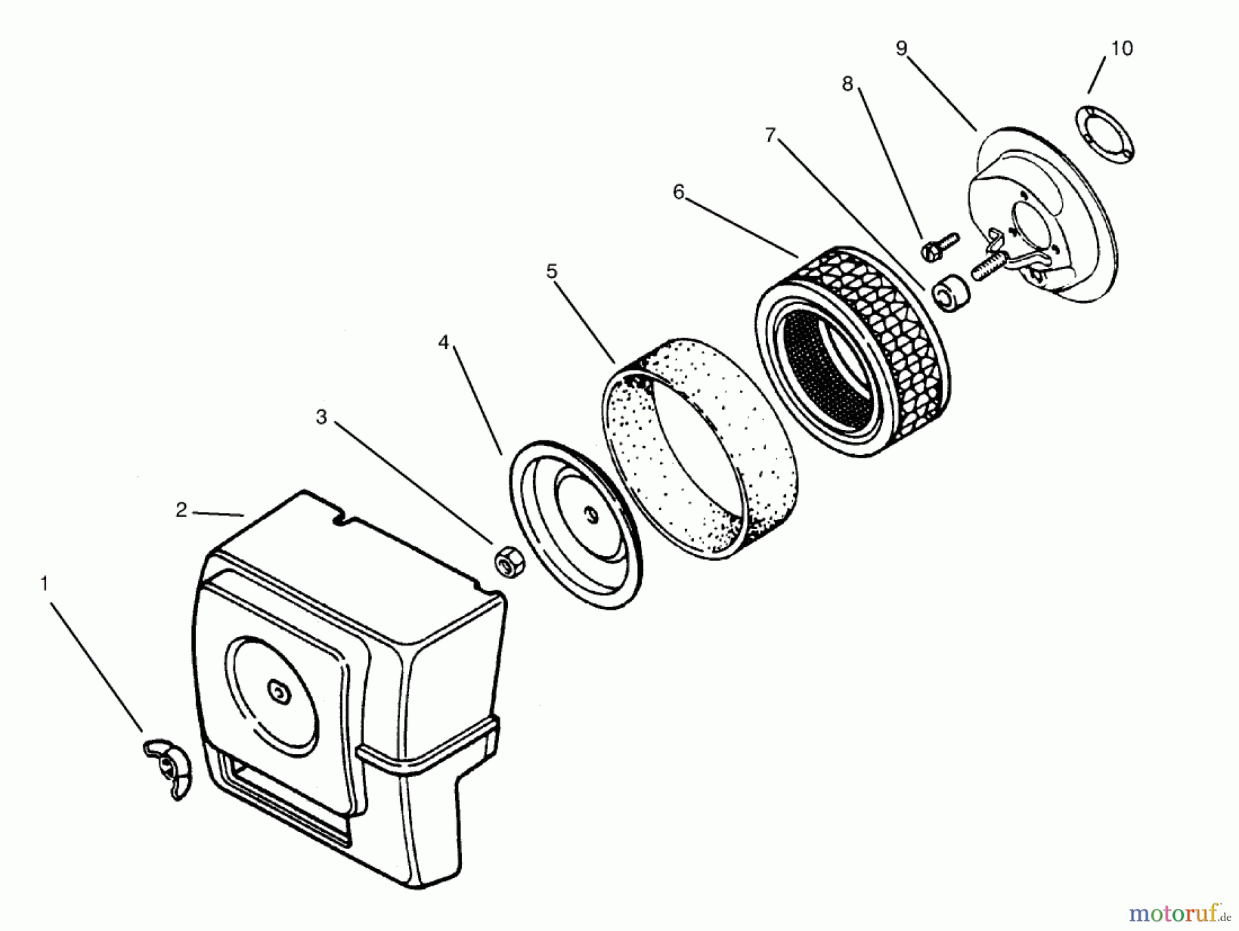  Toro Neu Mowers, Lawn & Garden Tractor Seite 1 73403 (314-H) - Toro 314-H Garden Tractor, 1997 (7900001-7999999) AIR CLEANER