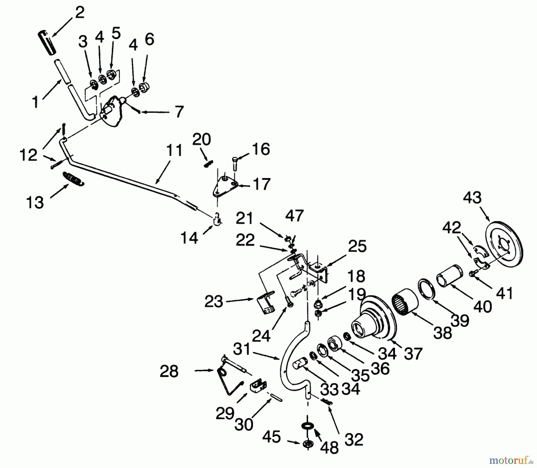  Toro Neu Mowers, Lawn & Garden Tractor Seite 1 73440 (416-8) - Toro 416-8 Garden Tractor, 1993 (3900001-3999999) PTO CLUTCH AND CONTROL