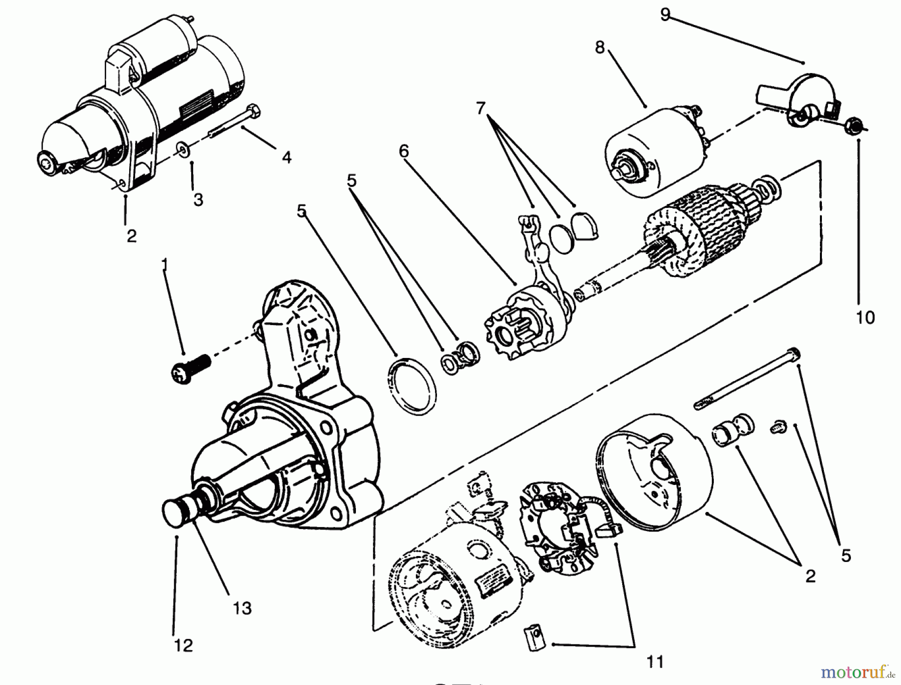  Toro Neu Mowers, Lawn & Garden Tractor Seite 1 73420 (416-8) - Toro 416-8 Garden Tractor, 1993 (3900001-3999999) STARTER