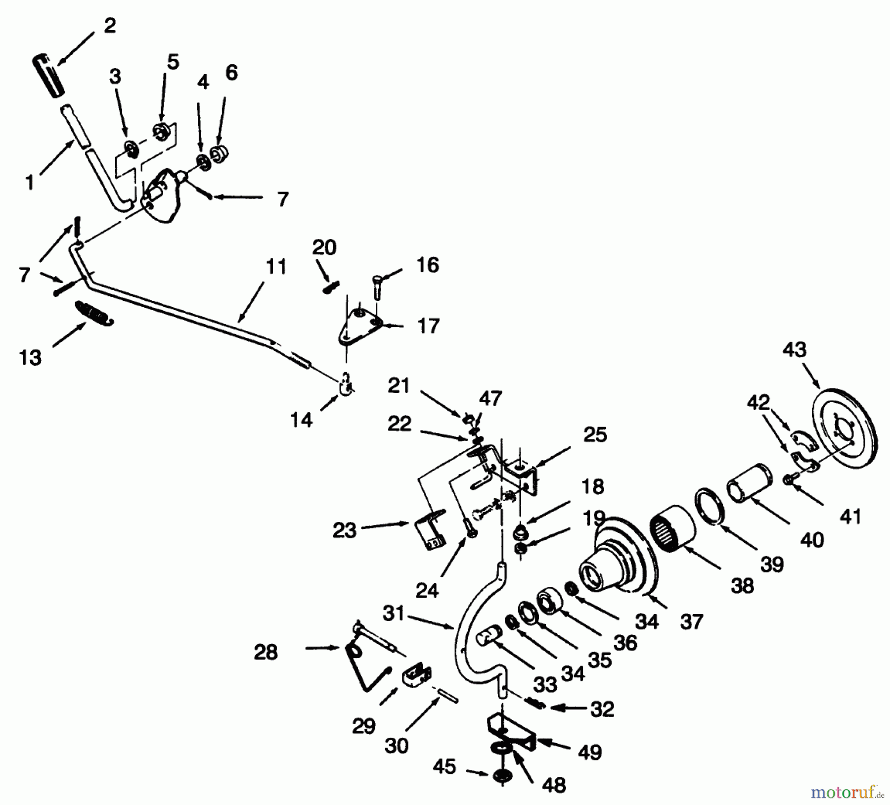  Toro Neu Mowers, Lawn & Garden Tractor Seite 1 73420 (416-8) - Toro 416-8 Garden Tractor, 1995 (5900715-5999999) PTO CLUTCH AND CONTROL