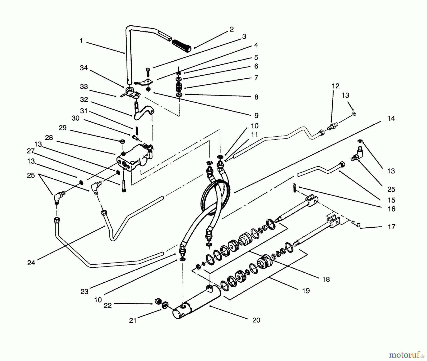  Toro Neu Mowers, Lawn & Garden Tractor Seite 1 73421 (416-H) - Toro 416-H Garden Tractor, 1993 (3900001-3999999) HYDROSTATIC SYSTEM