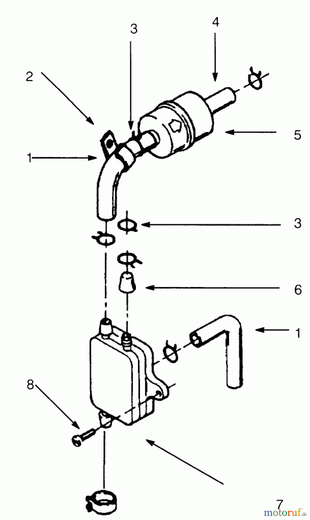  Toro Neu Mowers, Lawn & Garden Tractor Seite 1 73421 (416-H) - Toro 416-H Garden Tractor, 1994 (4900001-4999999) FUEL PUMP