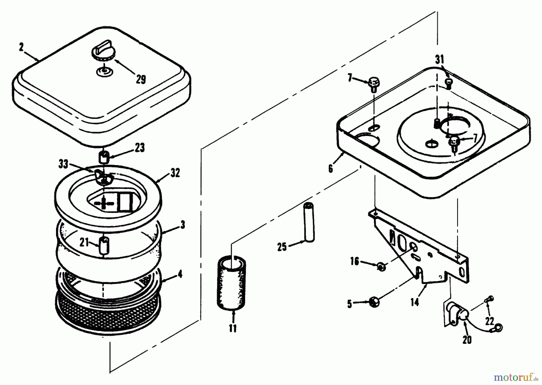  Toro Neu Mowers, Lawn & Garden Tractor Seite 1 73421 (416-H) - Toro 416-H Garden Tractor, 1995 (5901047-5999999) AIR CLEANER