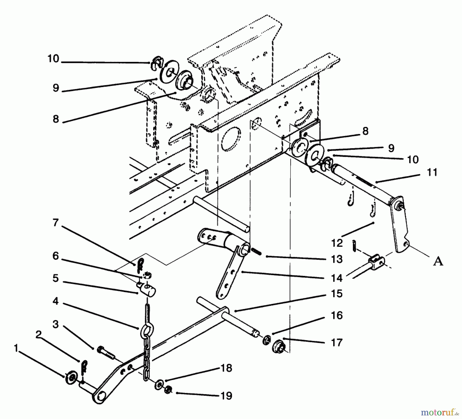  Toro Neu Mowers, Lawn & Garden Tractor Seite 1 73421 (416-H) - Toro 416-H Garden Tractor, 1995 (5901047-5999999) HYDROSTATIC LIFT LINKAGE