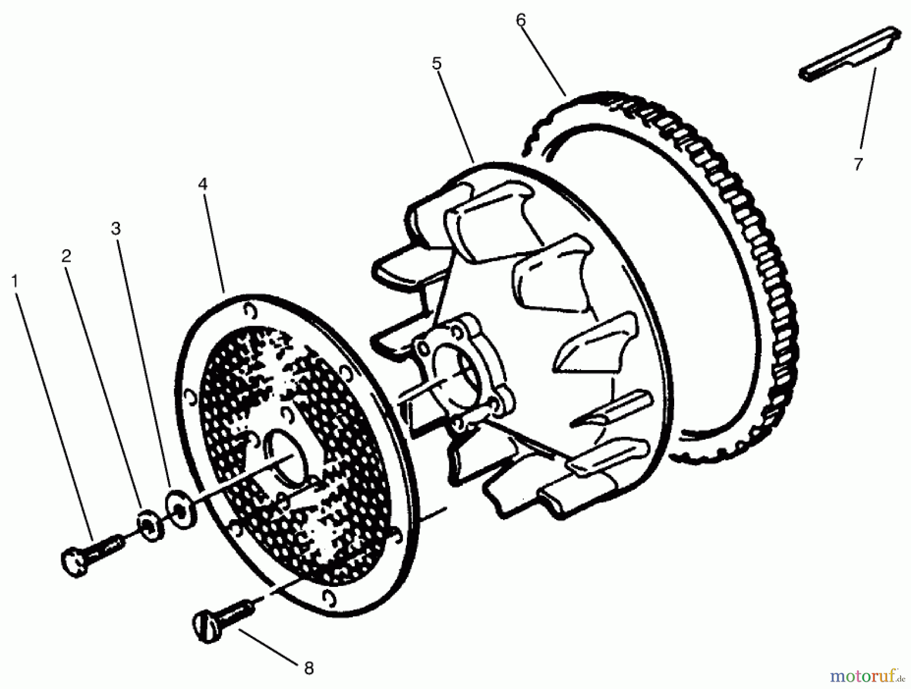  Toro Neu Mowers, Lawn & Garden Tractor Seite 1 73422 (416-8) - Toro 416-8 Garden Tractor, 1997 (7900001-7999999) FLYWHEEL