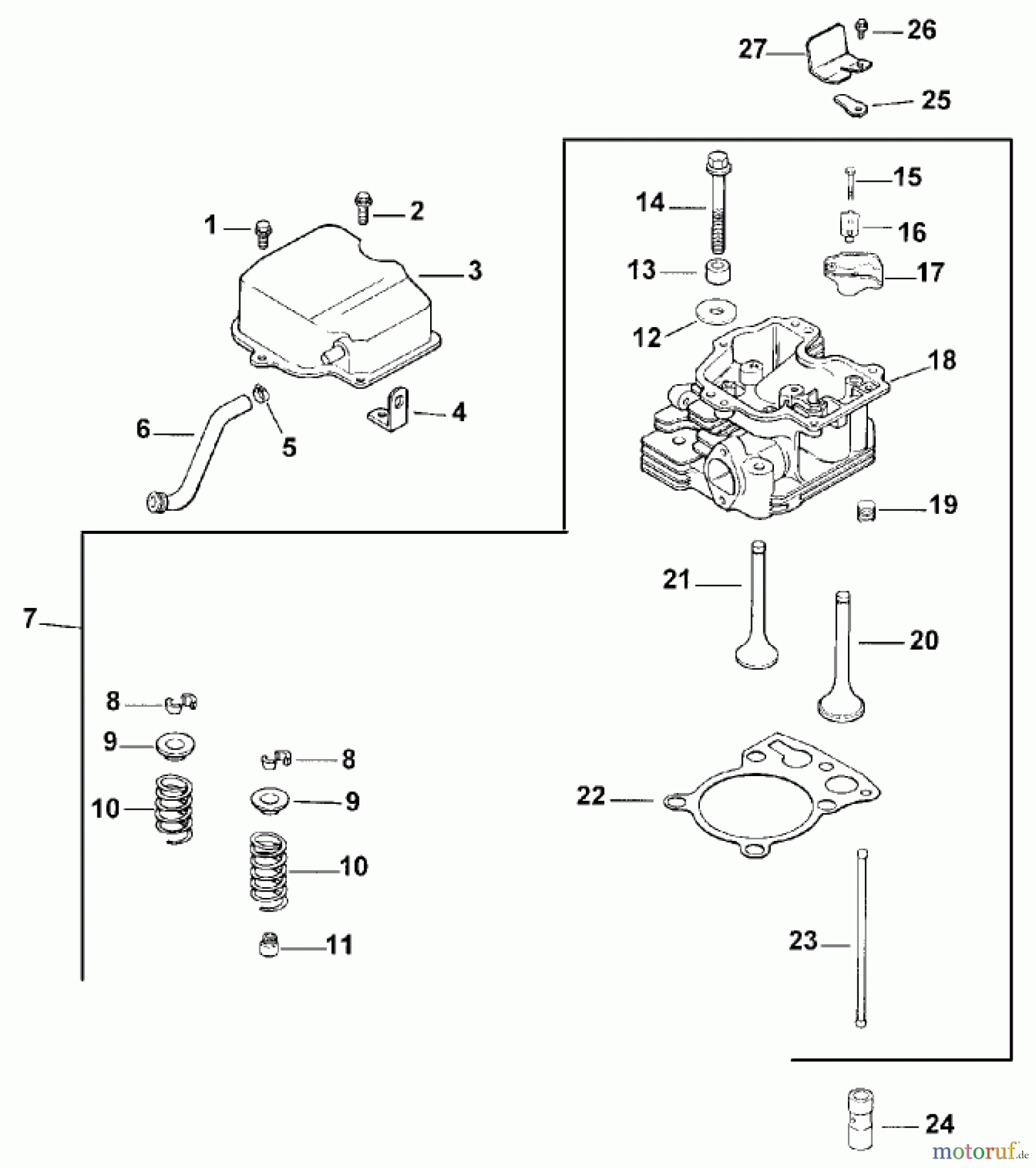  Toro Neu Mowers, Lawn & Garden Tractor Seite 1 73428 (312-8) - Toro 312-8 Garden Tractor, 1998 (8900500-8999999) CYLINDER HEAD/VALVE & BREATHER