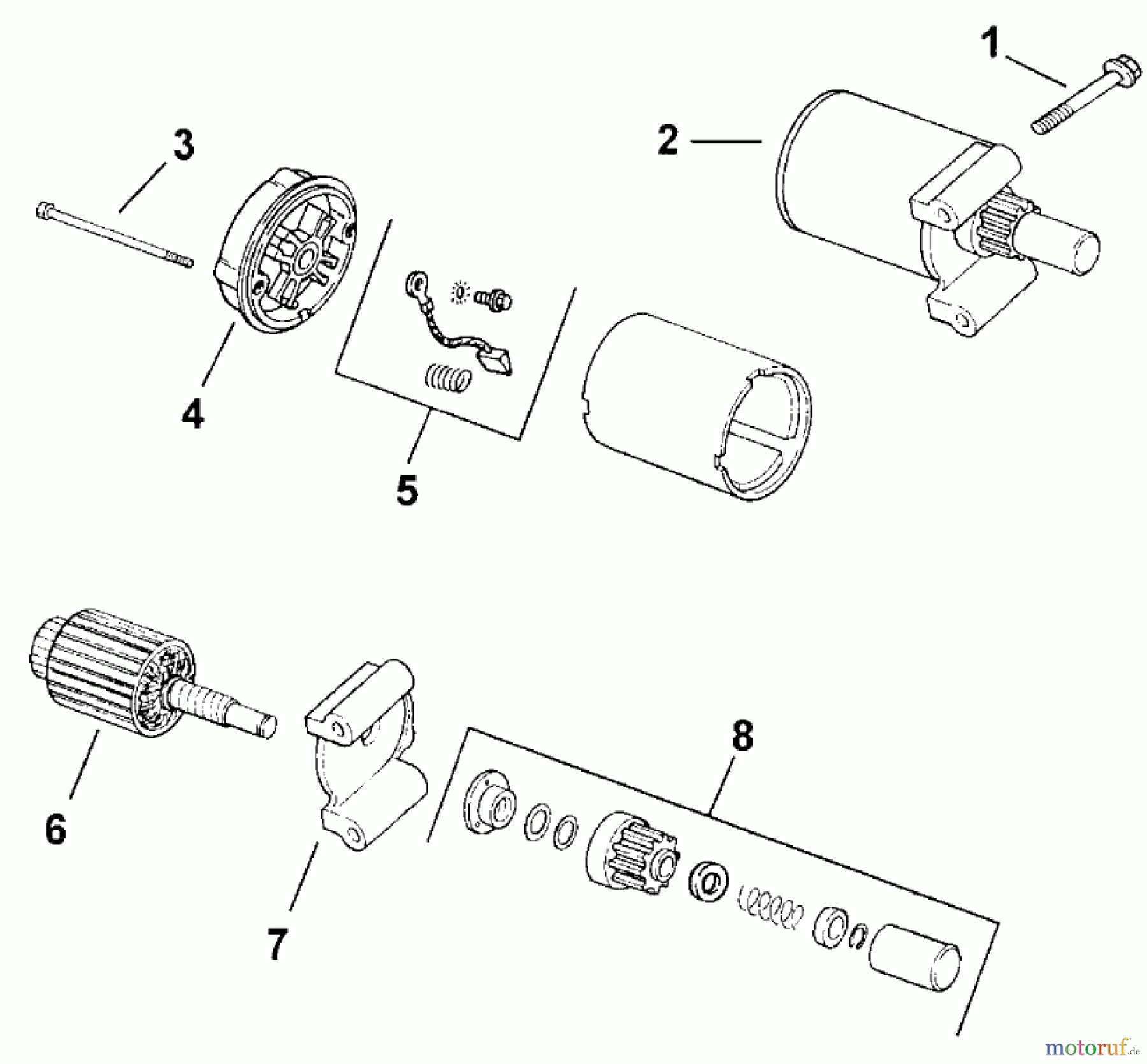  Toro Neu Mowers, Lawn & Garden Tractor Seite 1 73428 (312-8) - Toro 312-8 Garden Tractor, 1998 (8900500-8999999) STARTER