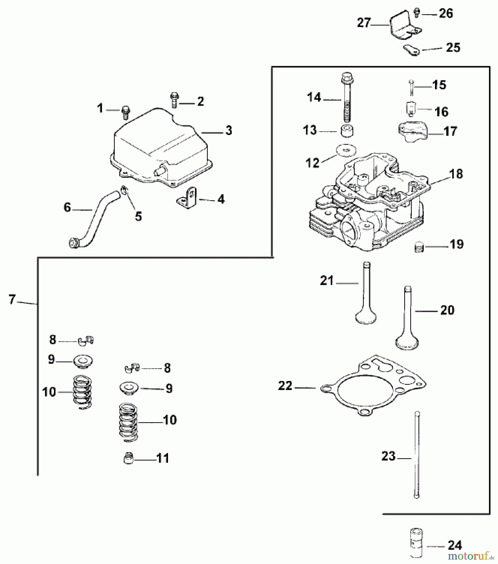  Toro Neu Mowers, Lawn & Garden Tractor Seite 1 73429 (312-8) - Toro 312-8 Garden Tractor, 1999 (9900001-9999999) CYLINDER HEAD/VALVE & BREATHER (MODEL 73449 ONLY)