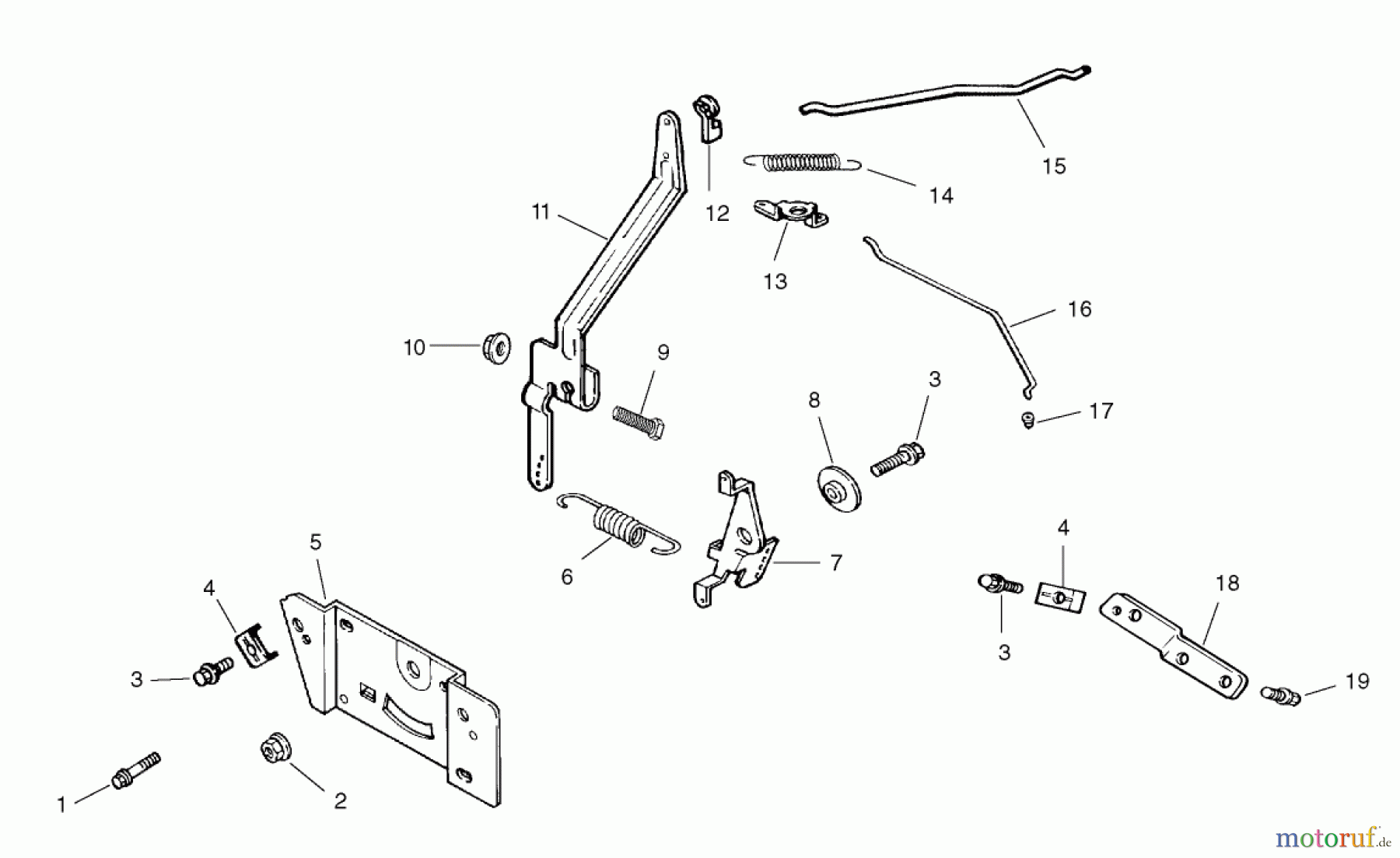  Toro Neu Mowers, Lawn & Garden Tractor Seite 1 73450 (315-8) - Toro 315-8 Garden Tractor, 2003 (230000001-230999999) ENGINE CONTROL ASSEMBLY KOHLER CH15S-44533