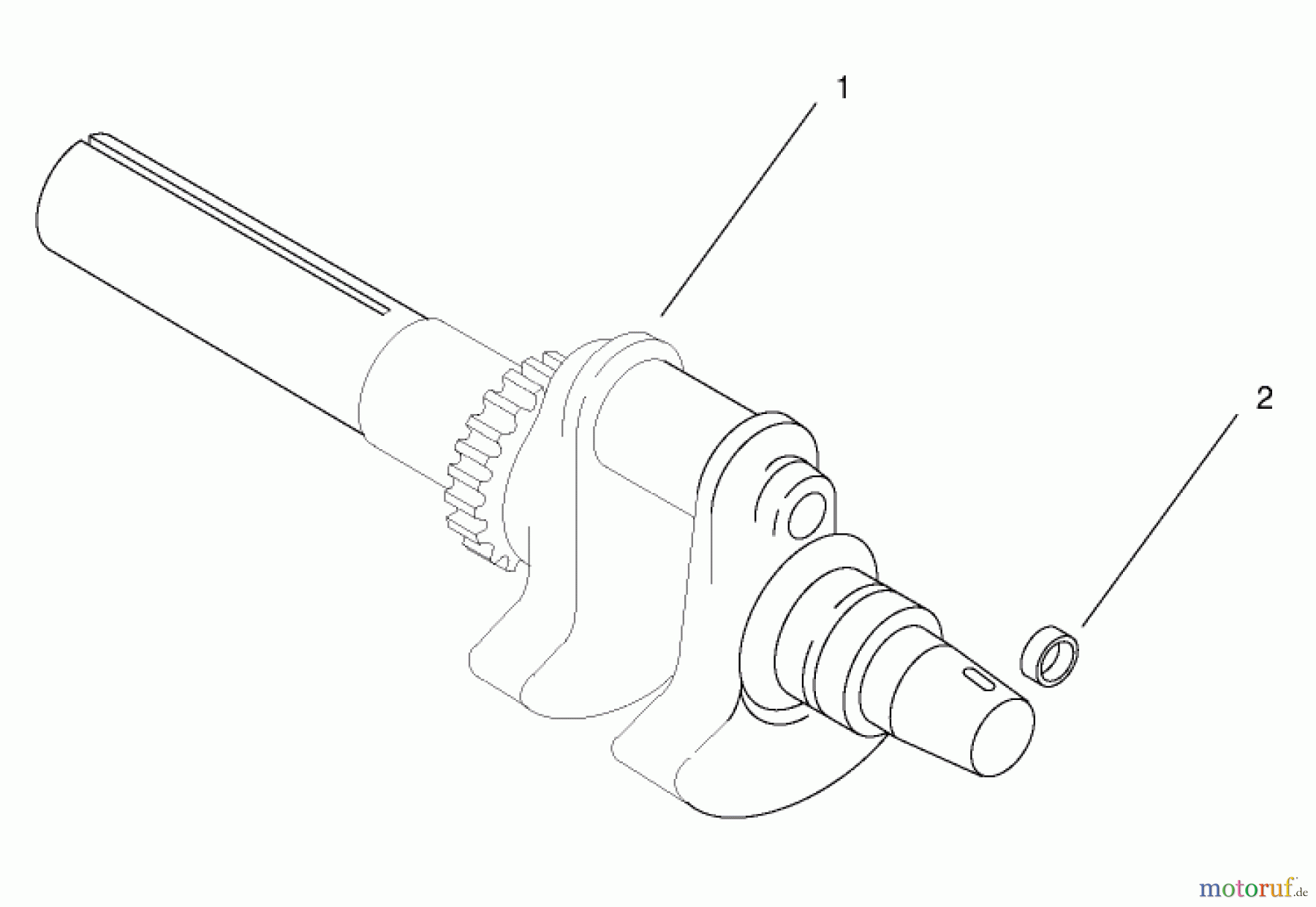  Toro Neu Mowers, Lawn & Garden Tractor Seite 1 73471 (518xi) - Toro 518xi Garden Tractor, 2000 (200000001-200999999) GROUP 1-CRANKSHAFT (MODEL 73471 ONLY)