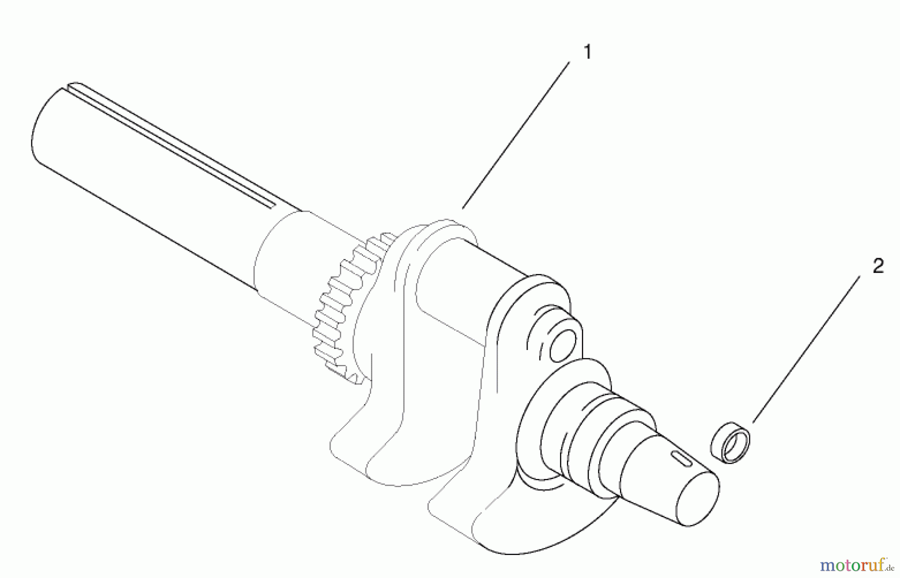  Toro Neu Mowers, Lawn & Garden Tractor Seite 1 73542 (520xi) - Toro 520xi Garden Tractor, 2000 (200000001-200999999) GROUP 1-CRANKSHAFT (MODELS 73542 & 73570)