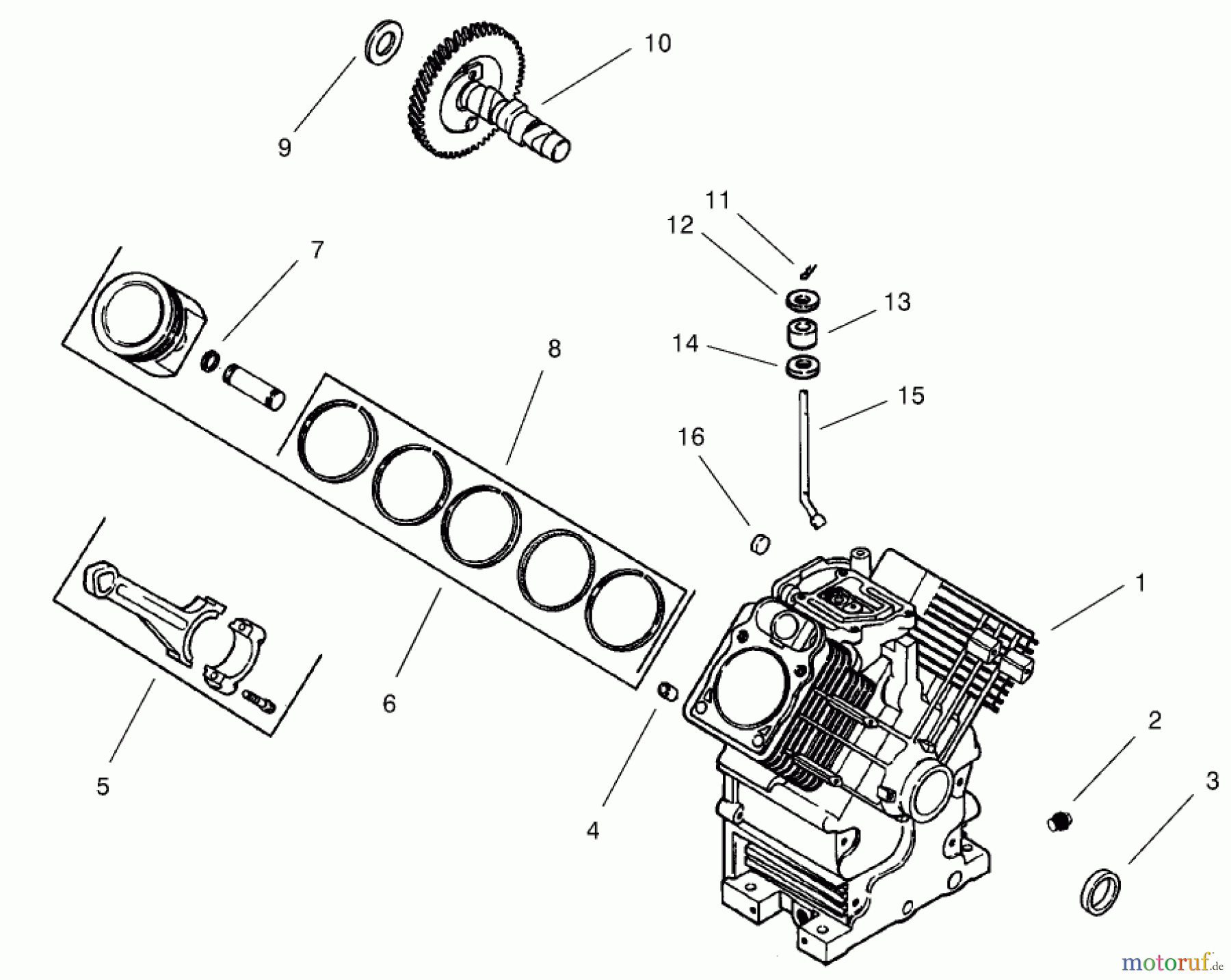  Toro Neu Mowers, Lawn & Garden Tractor Seite 1 73570 (520xi) - Toro 520xi Garden Tractor, 2000 (200000001-200999999) GROUP 2-CRANKCASE (MODELS 73542 & 73570)