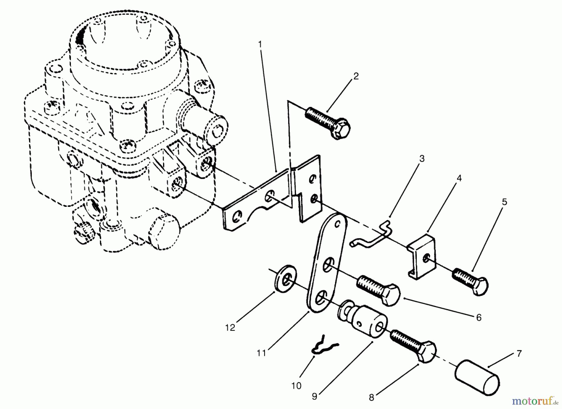  Toro Neu Mowers, Lawn & Garden Tractor Seite 1 73501 (520-H) - Toro 520-H Garden Tractor, 1995 (59000412-59002868) CHOKE CONTROL (FRONT PULL)