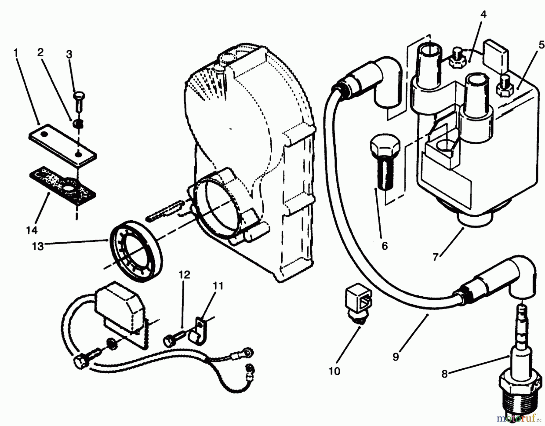  Toro Neu Mowers, Lawn & Garden Tractor Seite 1 73501 (520-H) - Toro 520-H Garden Tractor, 1995 (59002947-59999999) IGNITION-ELECTRONIC