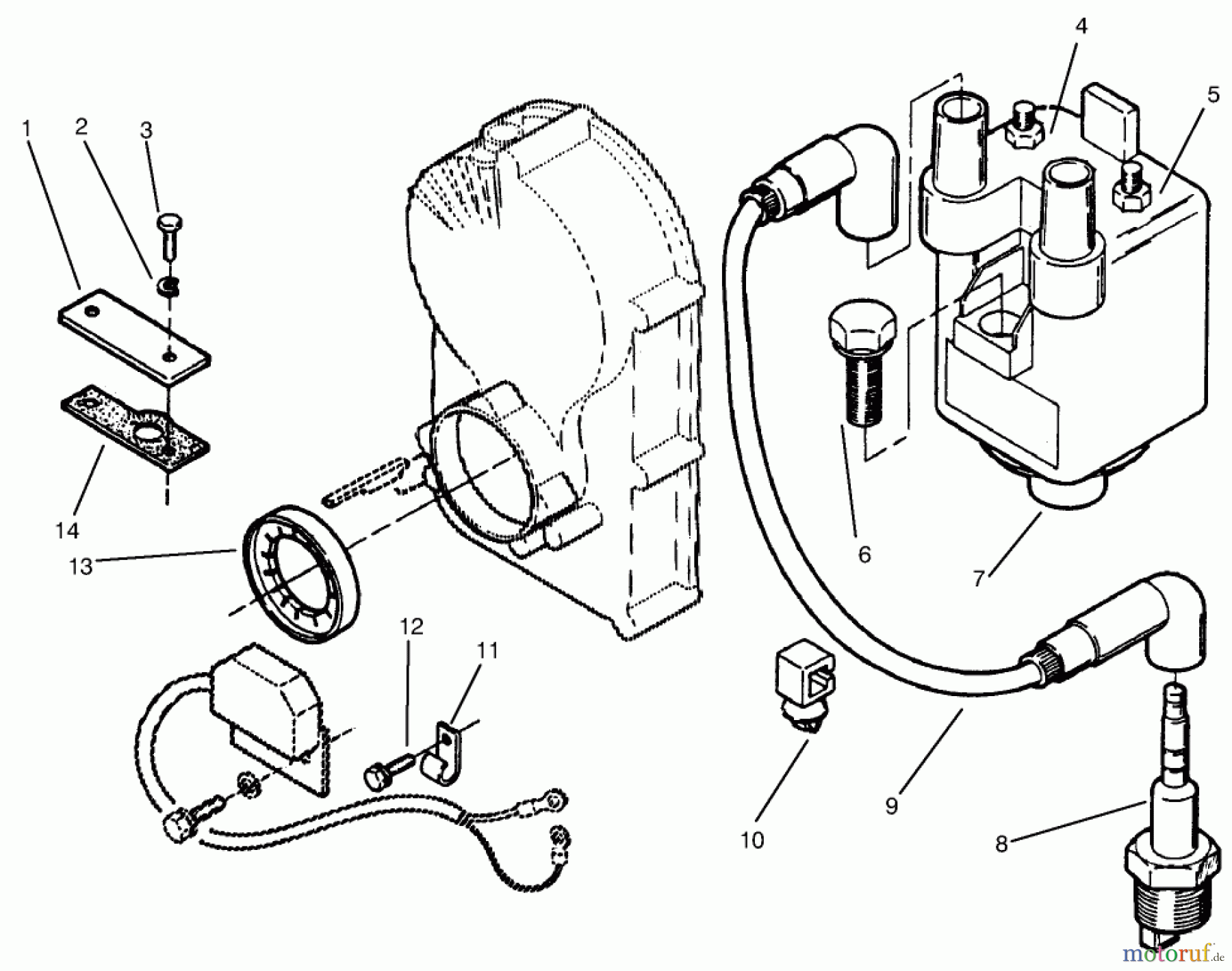  Toro Neu Mowers, Lawn & Garden Tractor Seite 1 73502 (520-H) - Toro 520-H Garden Tractor, 1997 (7900001-7999999) IGNITION ELECTRONICS