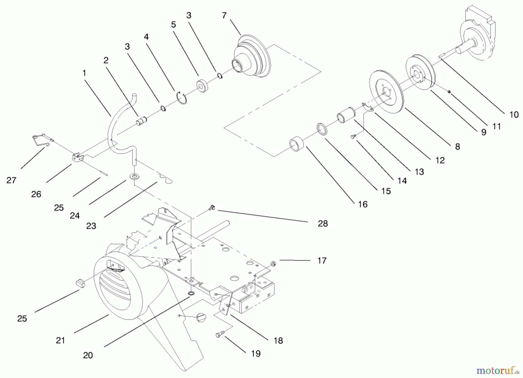  Toro Neu Mowers, Lawn & Garden Tractor Seite 1 73502 (520-H) - Toro 520-H Garden Tractor, 1997 (7900001-7999999) PTO CLUTCH AND COVER