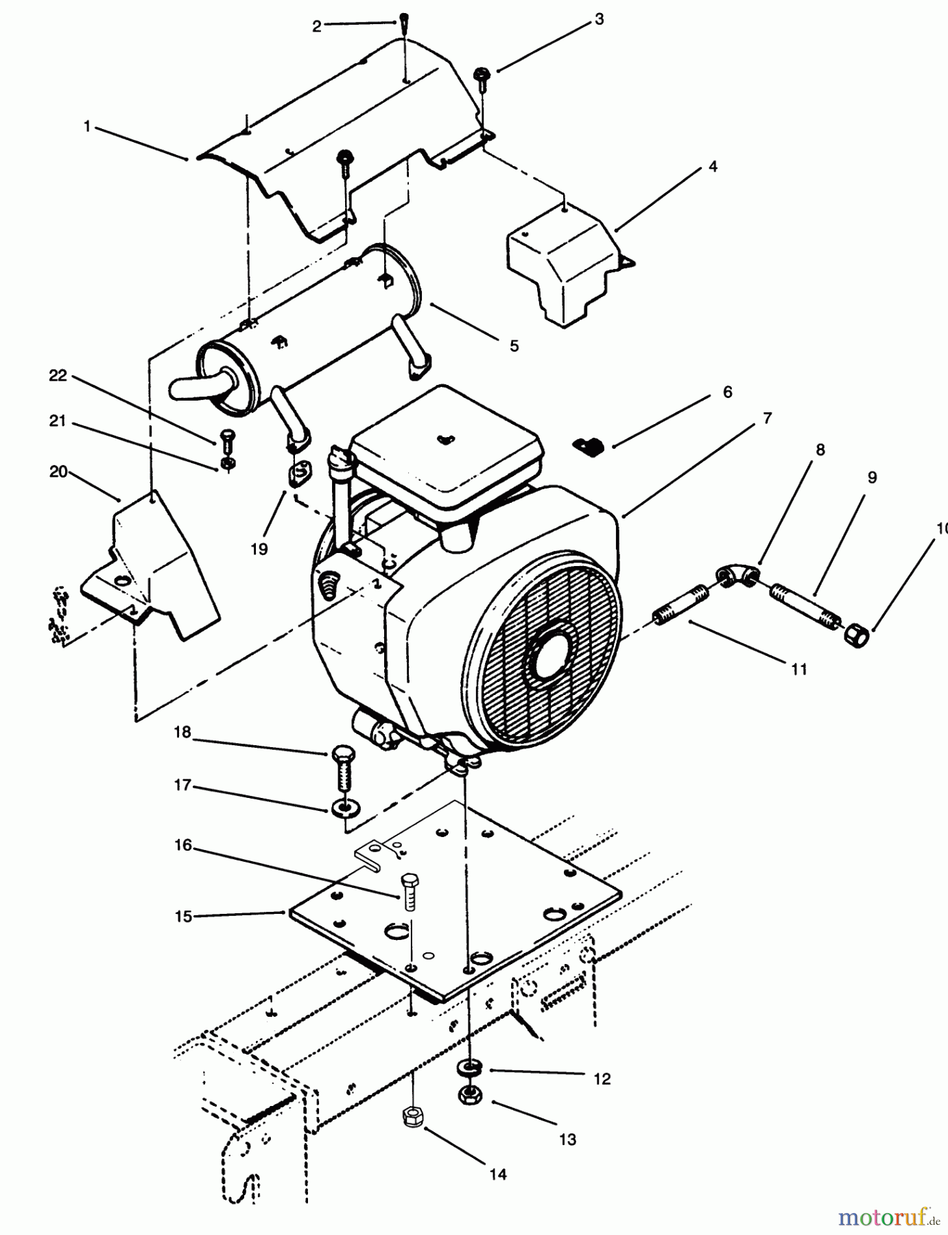  Toro Neu Mowers, Lawn & Garden Tractor Seite 1 73520 (520-H) - Toro 520-H Garden Tractor, 1994 (4900001-4999999) ENGINE AND EXHAUST