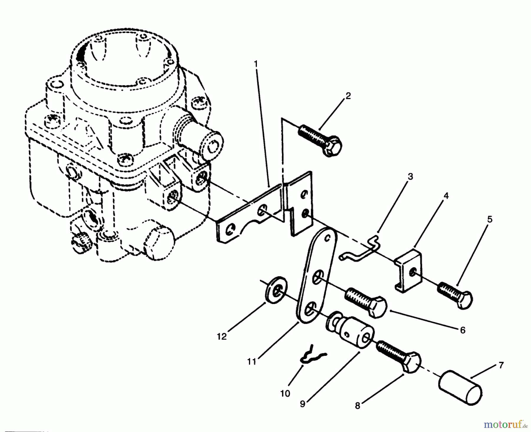  Toro Neu Mowers, Lawn & Garden Tractor Seite 1 73520 (520-H) - Toro 520-H Garden Tractor, 1995 (5900178-5999999) CHOKE CONTROL (FRONT PULL)