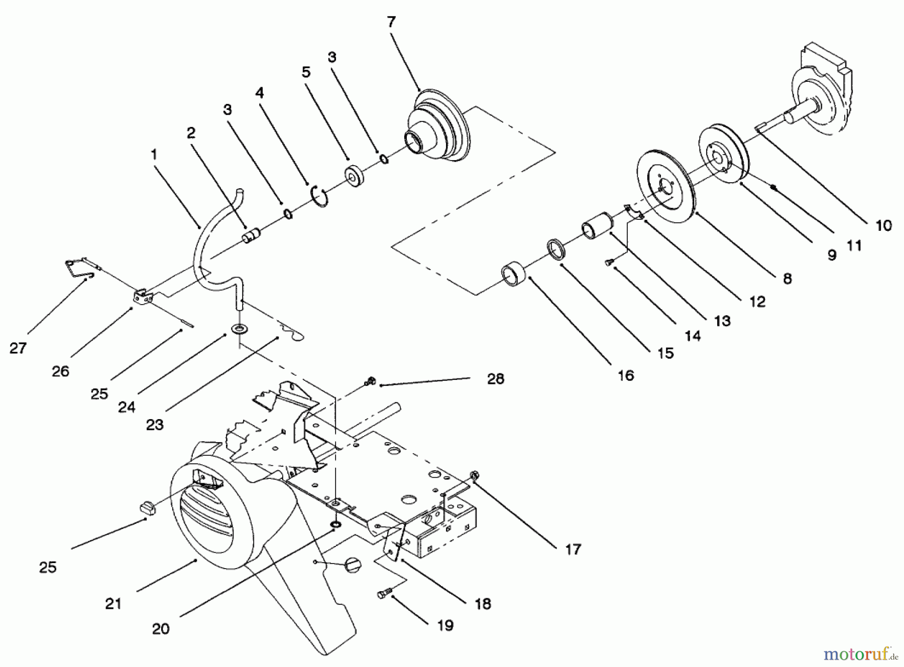  Toro Neu Mowers, Lawn & Garden Tractor Seite 1 73521 (520-H) - Toro 520-H Garden Tractor, 1996 (6900001-6999999) PTO CLUTCH AND COVER