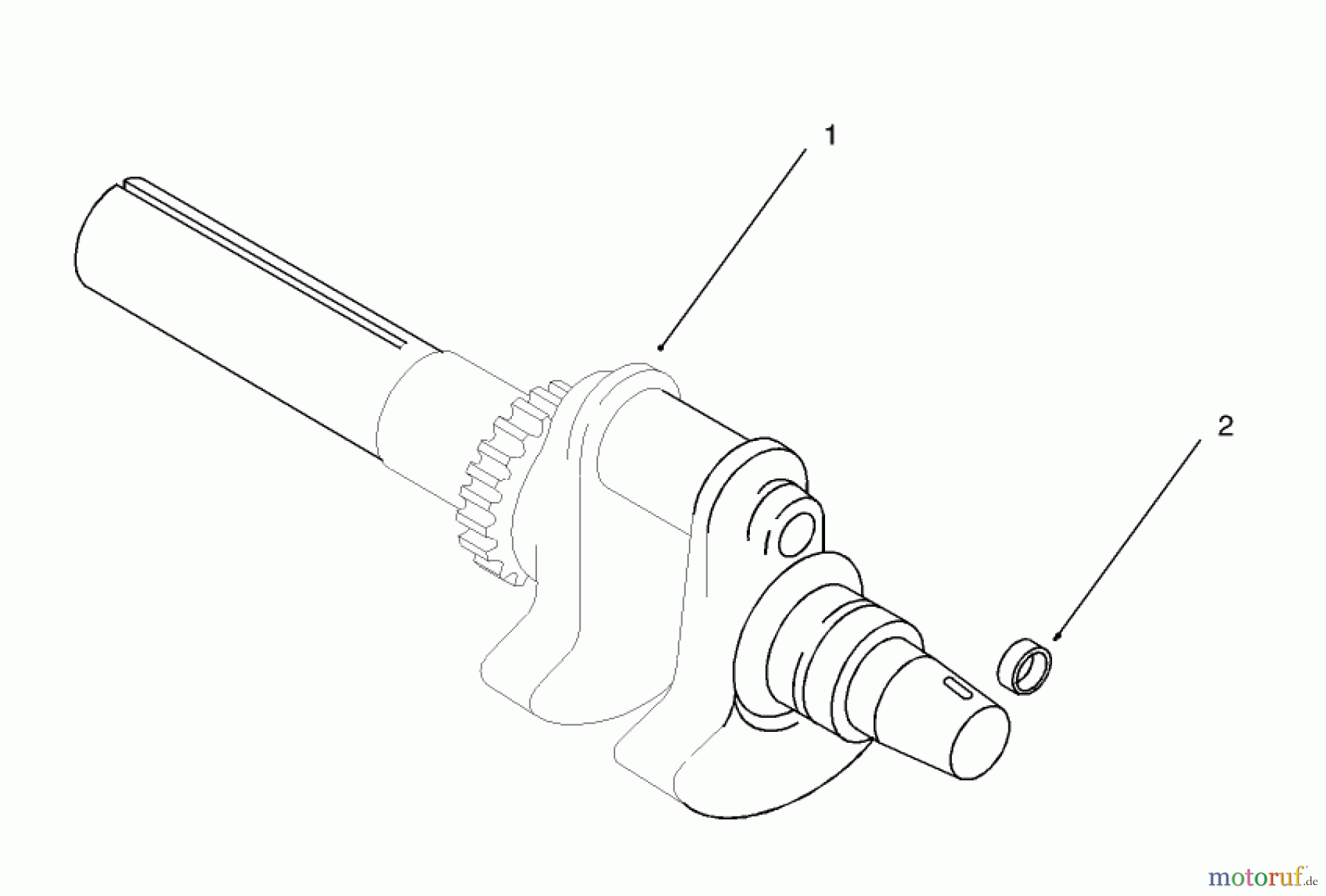  Toro Neu Mowers, Lawn & Garden Tractor Seite 1 73542 (520xi) - Toro 520xi Garden Tractor, 2004 (240000001-240999999) GROUP 1-CRANKSHAFT ASSEMBLY