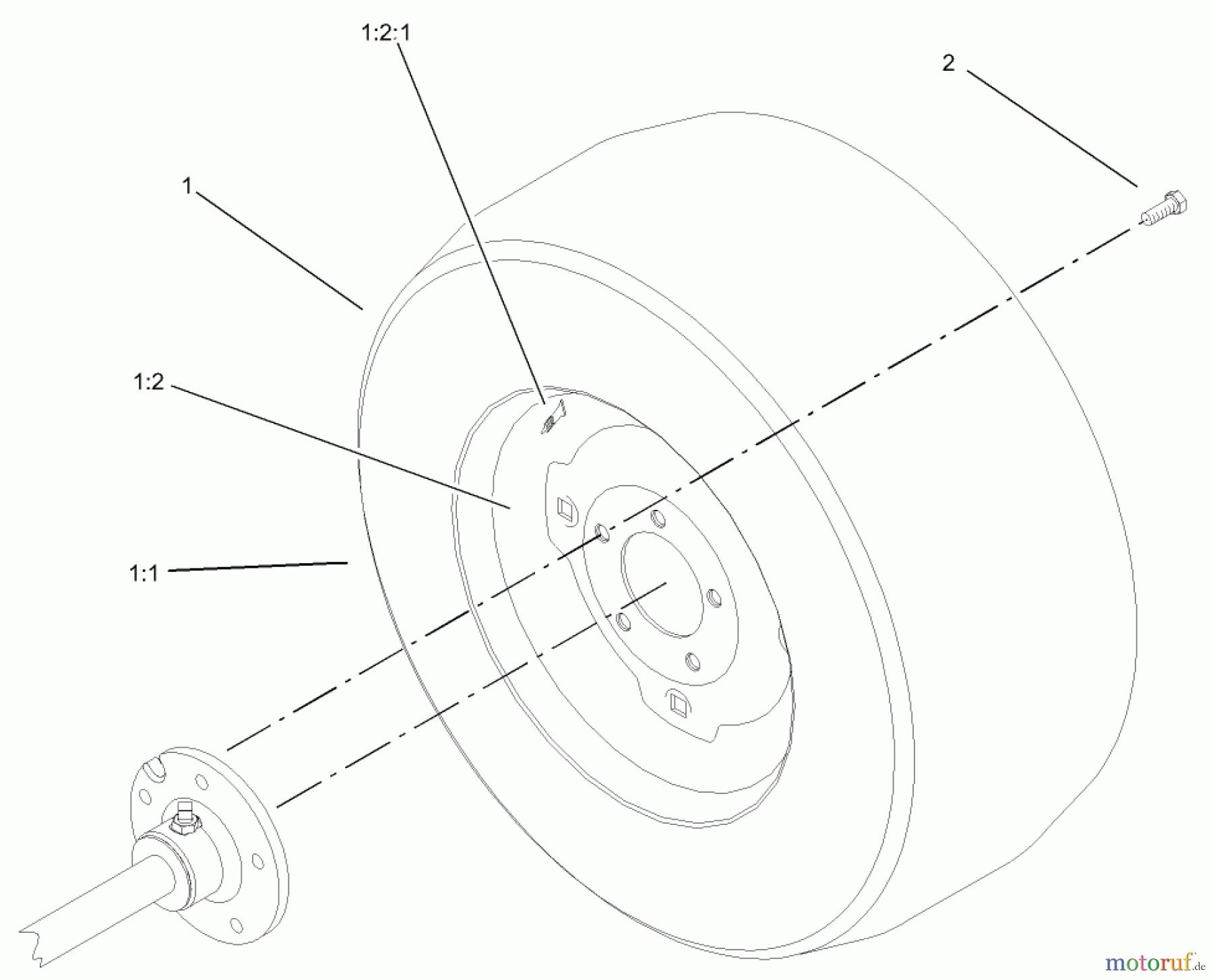  Toro Neu Mowers, Lawn & Garden Tractor Seite 1 73542 (520xi) - Toro 520xi Garden Tractor, 2004 (240000001-240999999) WHEEL ASSEMBLY