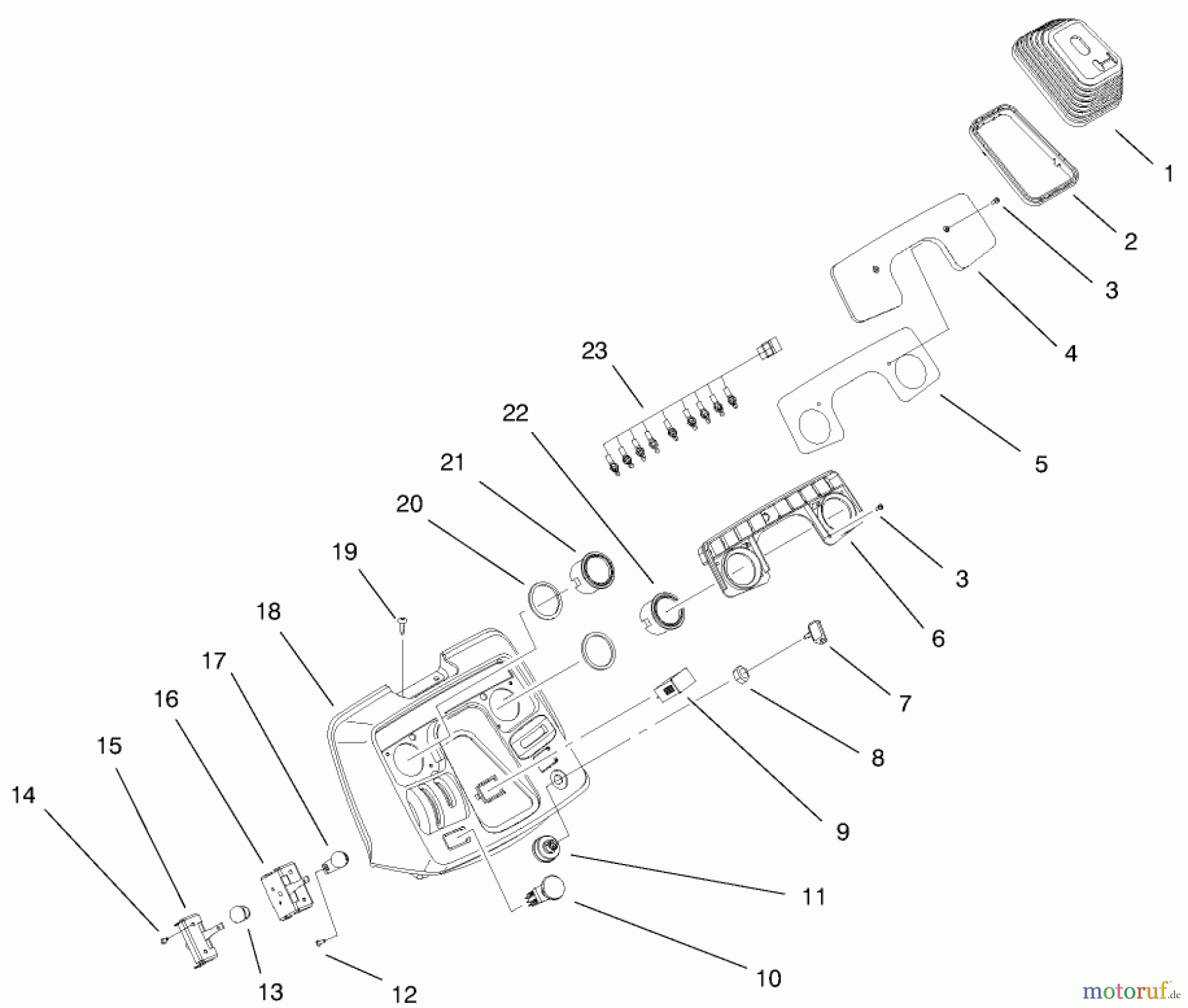  Toro Neu Mowers, Lawn & Garden Tractor Seite 1 73560 (522xi) - Toro 522xi Garden Tractor, 1998 (8900001-8999999) DASH ASSEMBLY