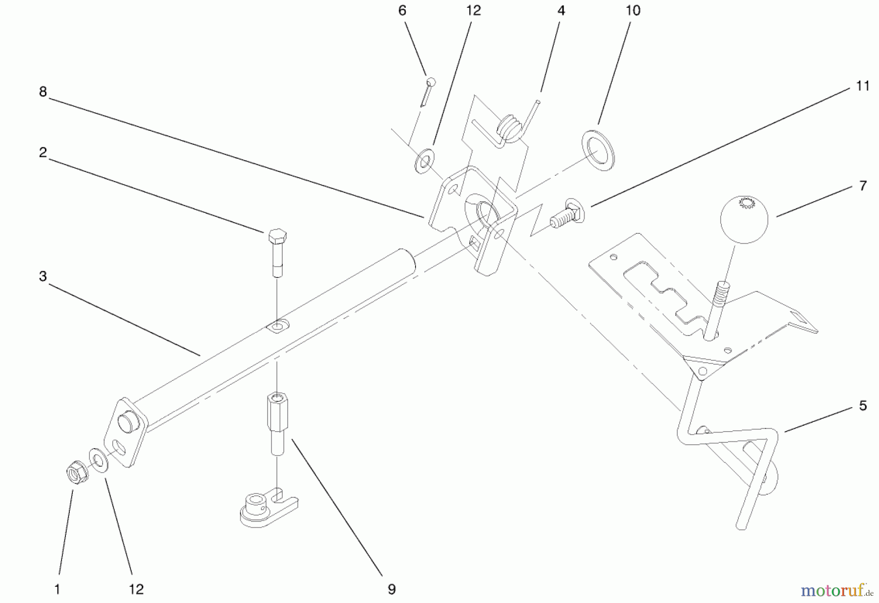  Toro Neu Mowers, Lawn & Garden Tractor Seite 1 73561 (522xi) - Toro 522xi Garden Tractor, 2000 (200000201-200999999) HI-LO SHIFT ASSEMBLY