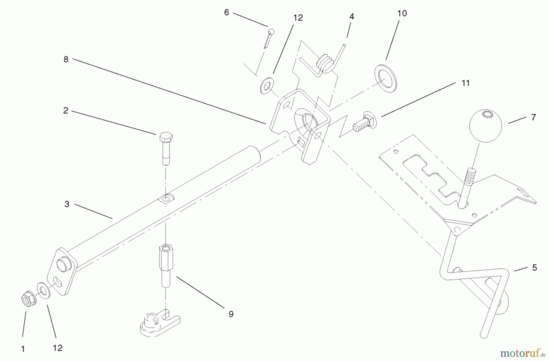  Toro Neu Mowers, Lawn & Garden Tractor Seite 1 73561 (522xi) - Toro 522xi Garden Tractor, 2002 (220000001-220999999) HI-LO SHIFT ASSEMBLY