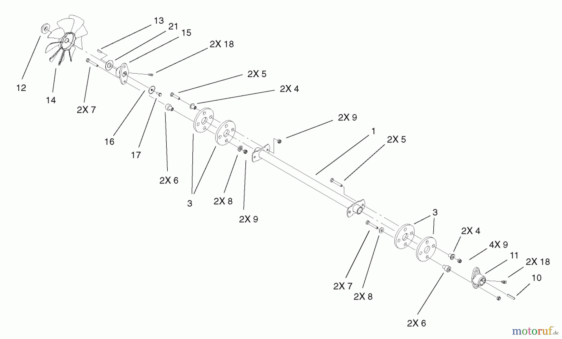  Toro Neu Mowers, Lawn & Garden Tractor Seite 1 73561 (522xi) - Toro 522xi Garden Tractor, 2004 (240000001-240999999) DRIVE SHAFT ASSEMBLY