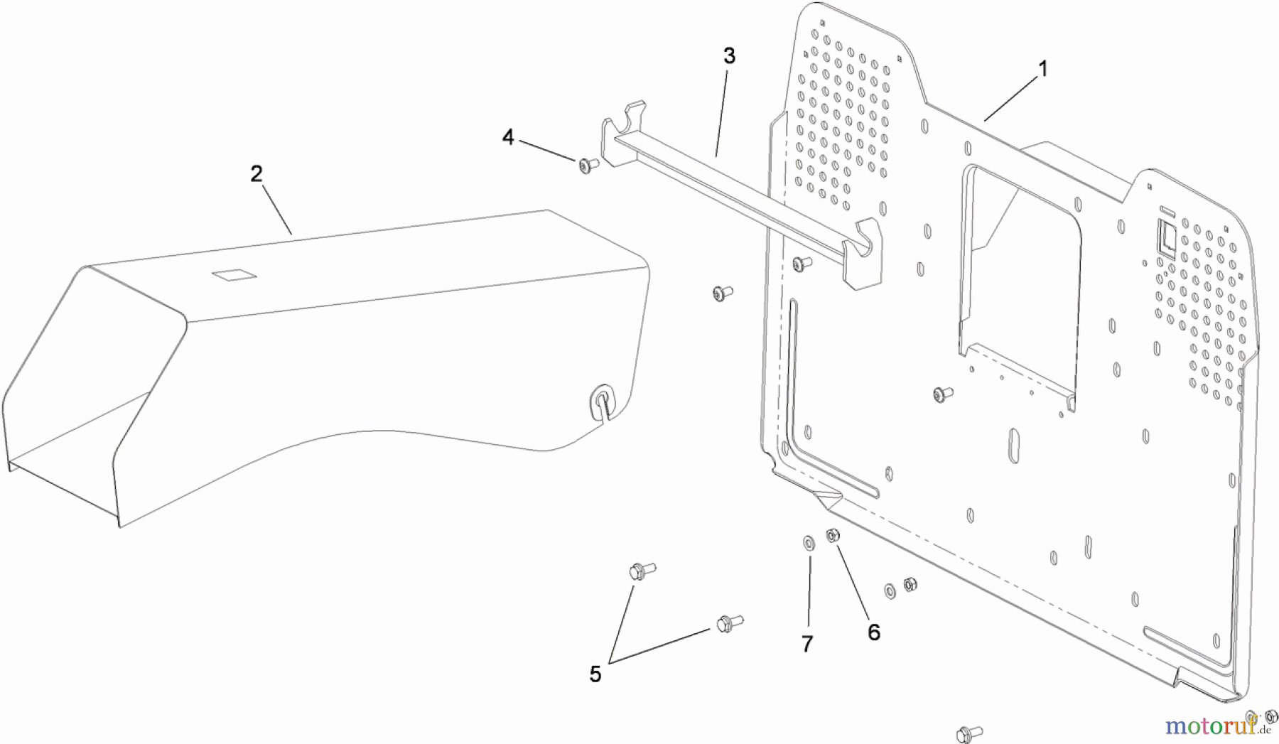  Toro Neu Mowers, Lawn & Garden Tractor Seite 1 74560 (DH 140) - Toro DH 140 Lawn Tractor, 2010 (310000001-310999999) TUNNEL ASSEMBLY