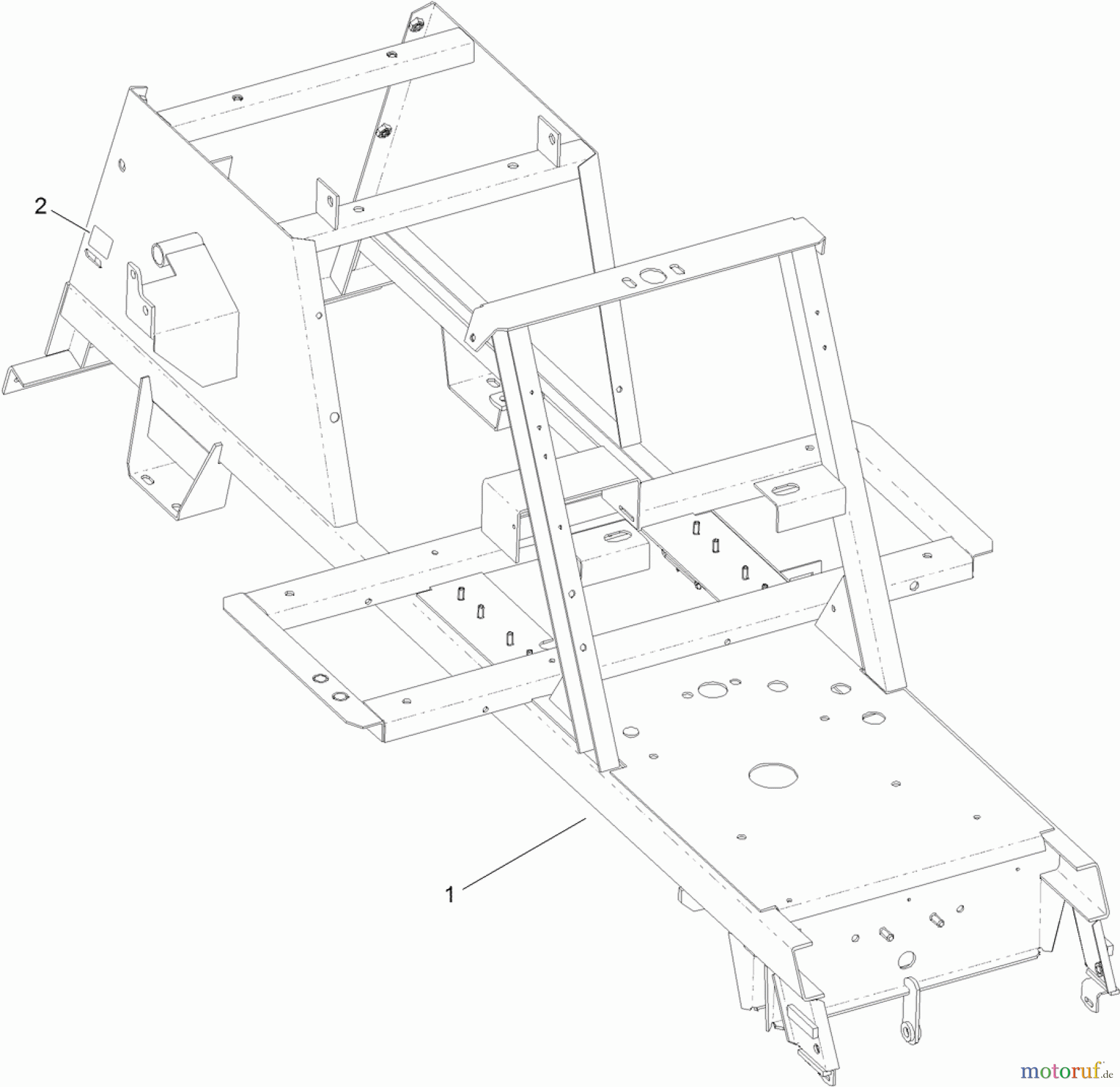  Toro Neu Mowers, Lawn & Garden Tractor Seite 1 74560 (DH 140) - Toro DH 140 Lawn Tractor, 2011 (311000001-311999999) FRAME ASSEMBLY