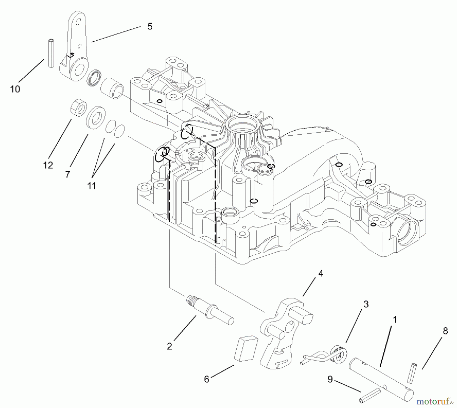  Toro Neu Mowers, Lawn & Garden Tractor Seite 1 74570 (170-DH) - Toro 170-DH Lawn Tractor, 2000 (200000001-200999999) CONTROL SHAFT ASSEMBLY