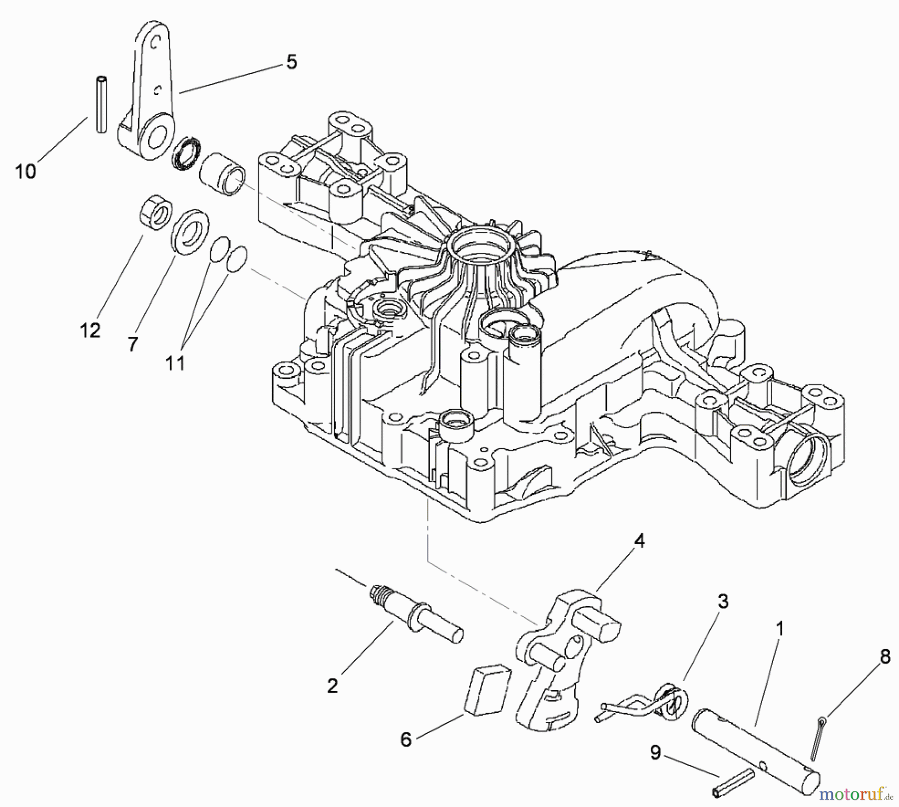  Toro Neu Mowers, Lawn & Garden Tractor Seite 1 74570 (170-DH) - Toro 170-DH Lawn Tractor, 2004 (240000001-240999999) CONTROL SHAFT ASSEMBLY TRANSMISSION ASSEMBLY NO. 104-2889