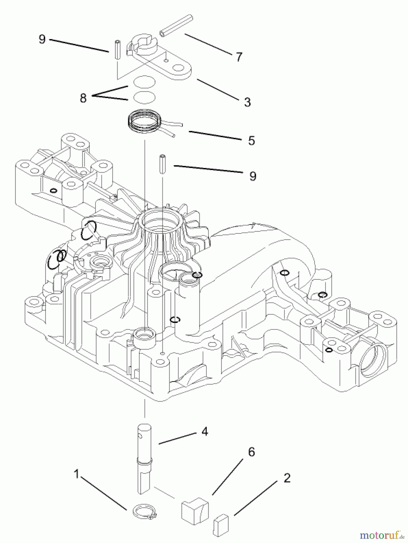  Toro Neu Mowers, Lawn & Garden Tractor Seite 1 74570 (DH 210) - Toro DH 210 Lawn Tractor, 2005 (250000001-250999999) BRAKE ASSEMBLY TRANSMISSION ASSEMBLY NO. 104-2889